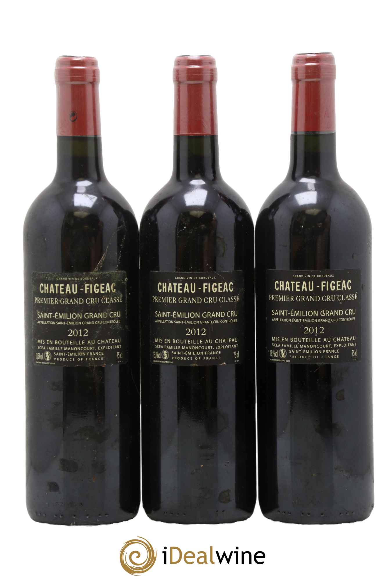 Château Figeac 1er Grand Cru Classé A 2012 - Lotto di 3 bottiglie - 1