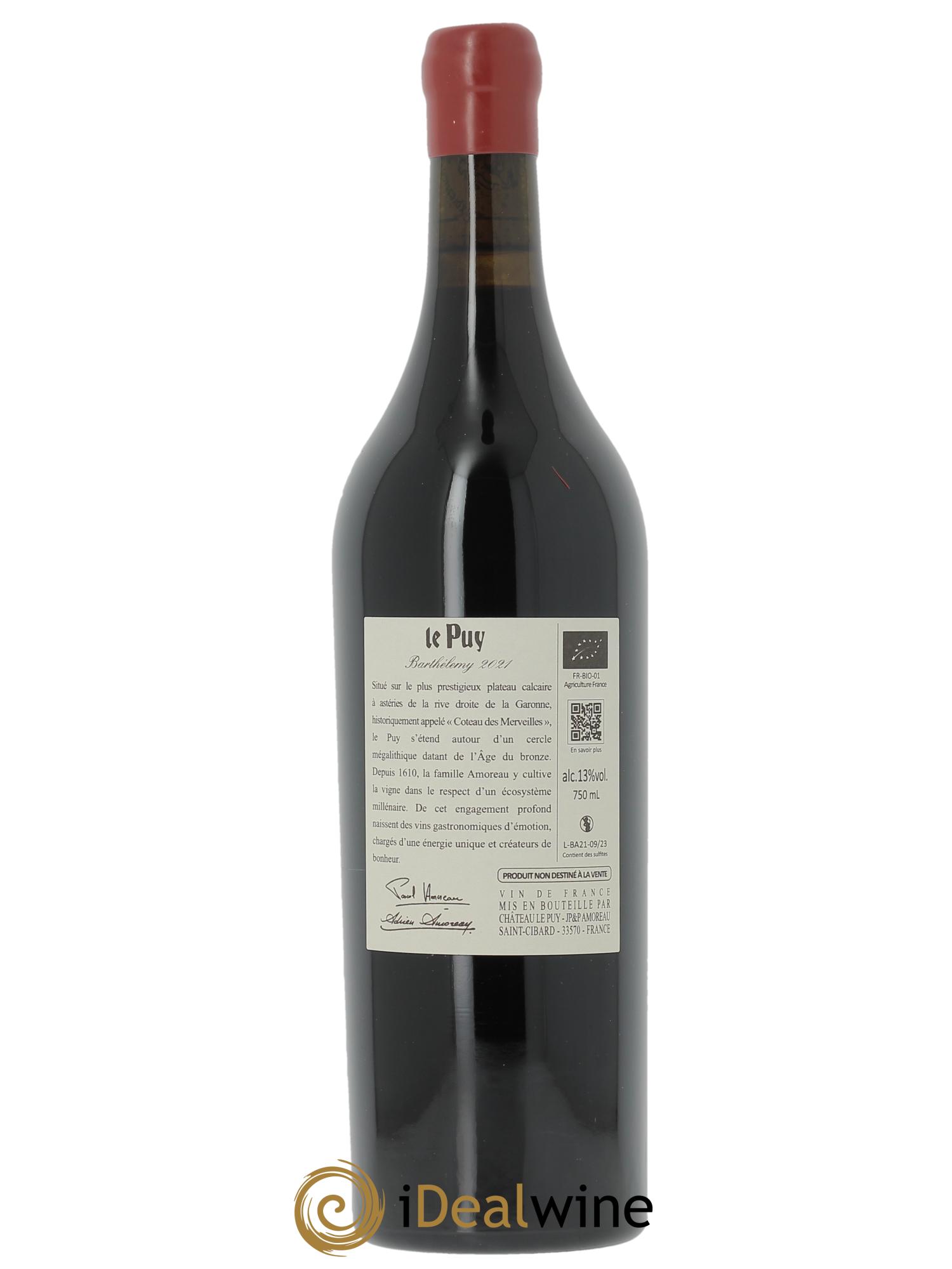 Le Puy - Cuvée Barthélemy  2021 - Lotto di 1 bottiglia - 1