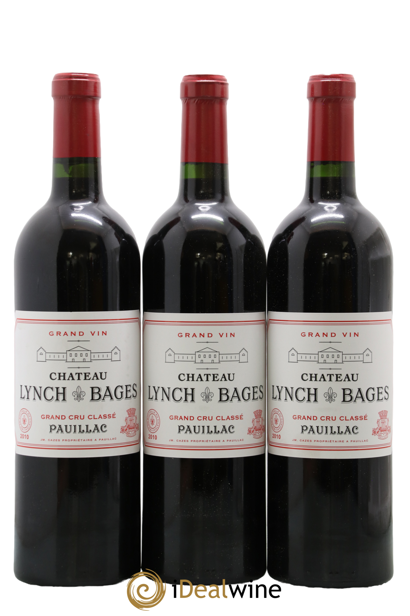Château Lynch Bages 5ème Grand Cru Classé 2010 - Lot of 3 bottles - 0