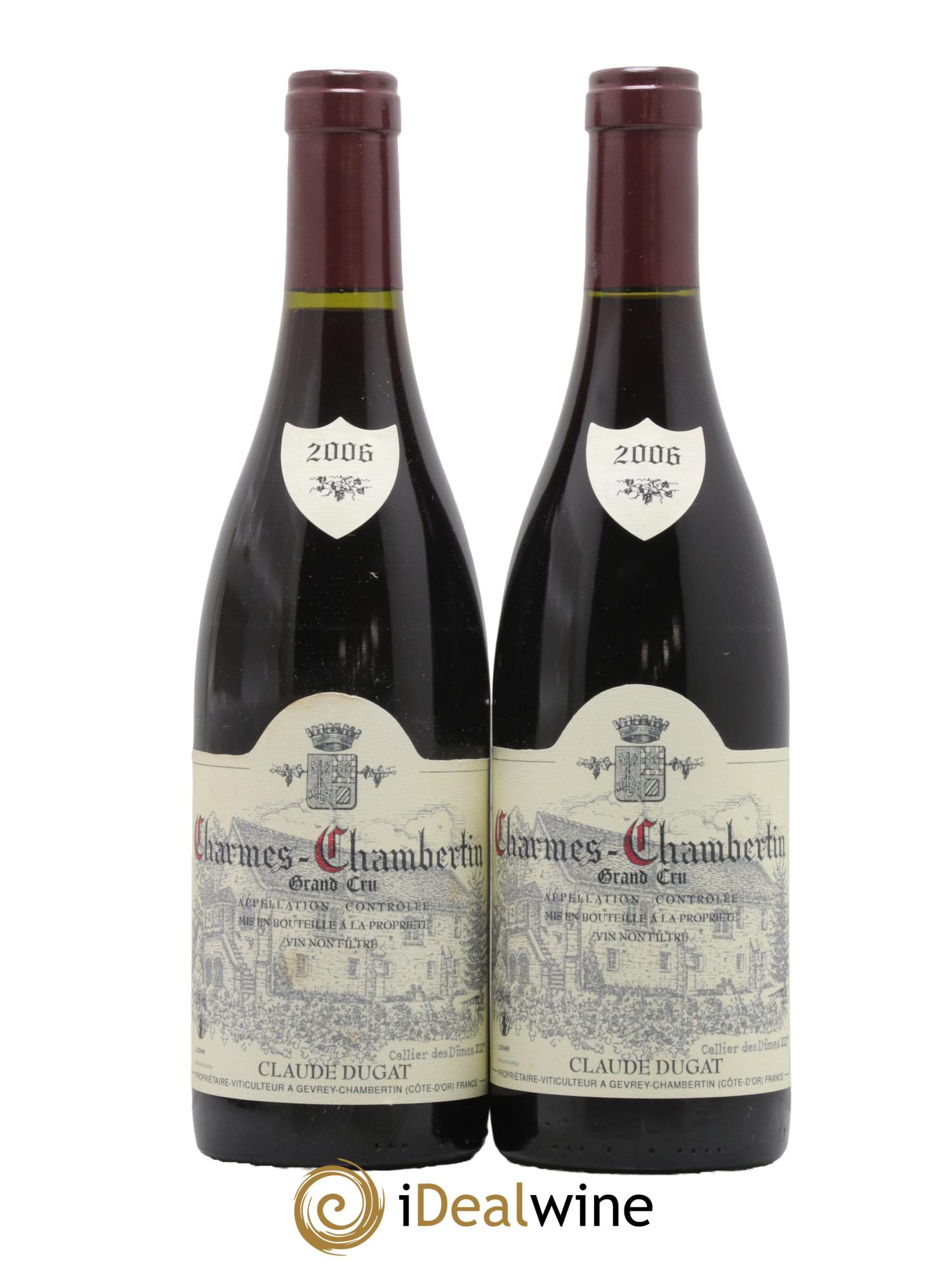 Charmes-Chambertin Grand Cru Claude Dugat 2006 - Lot de 2 bouteilles - 0