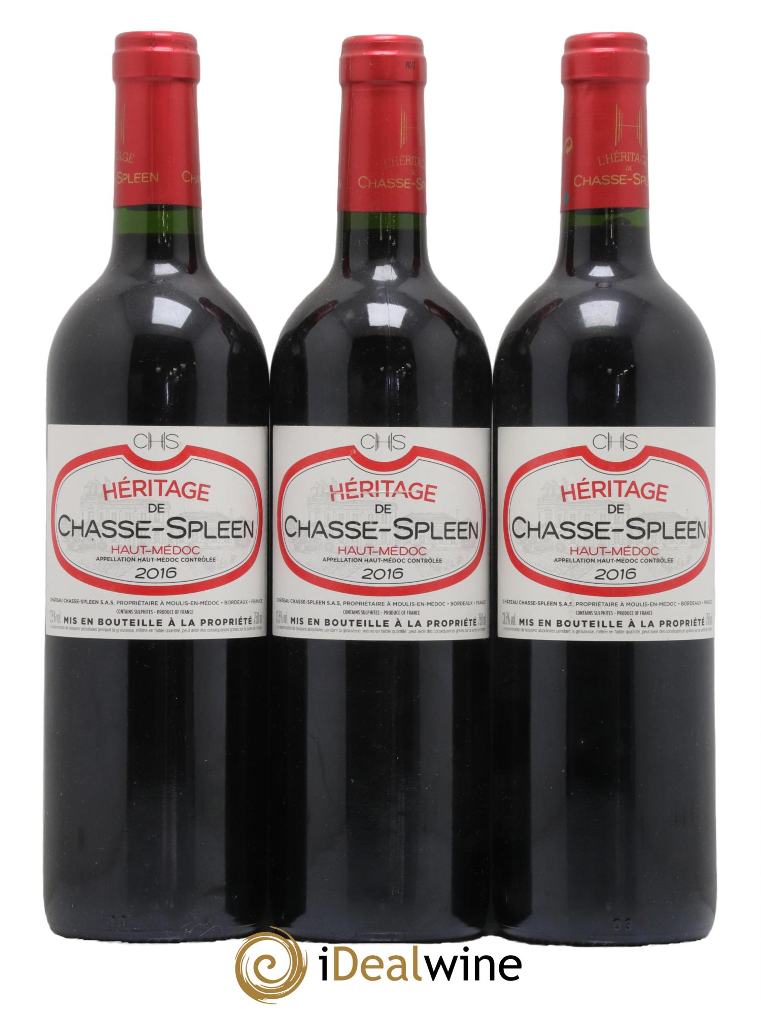 Héritage (Ermitage) de Chasse Spleen 2016 - Lot de 3 bouteilles - 0