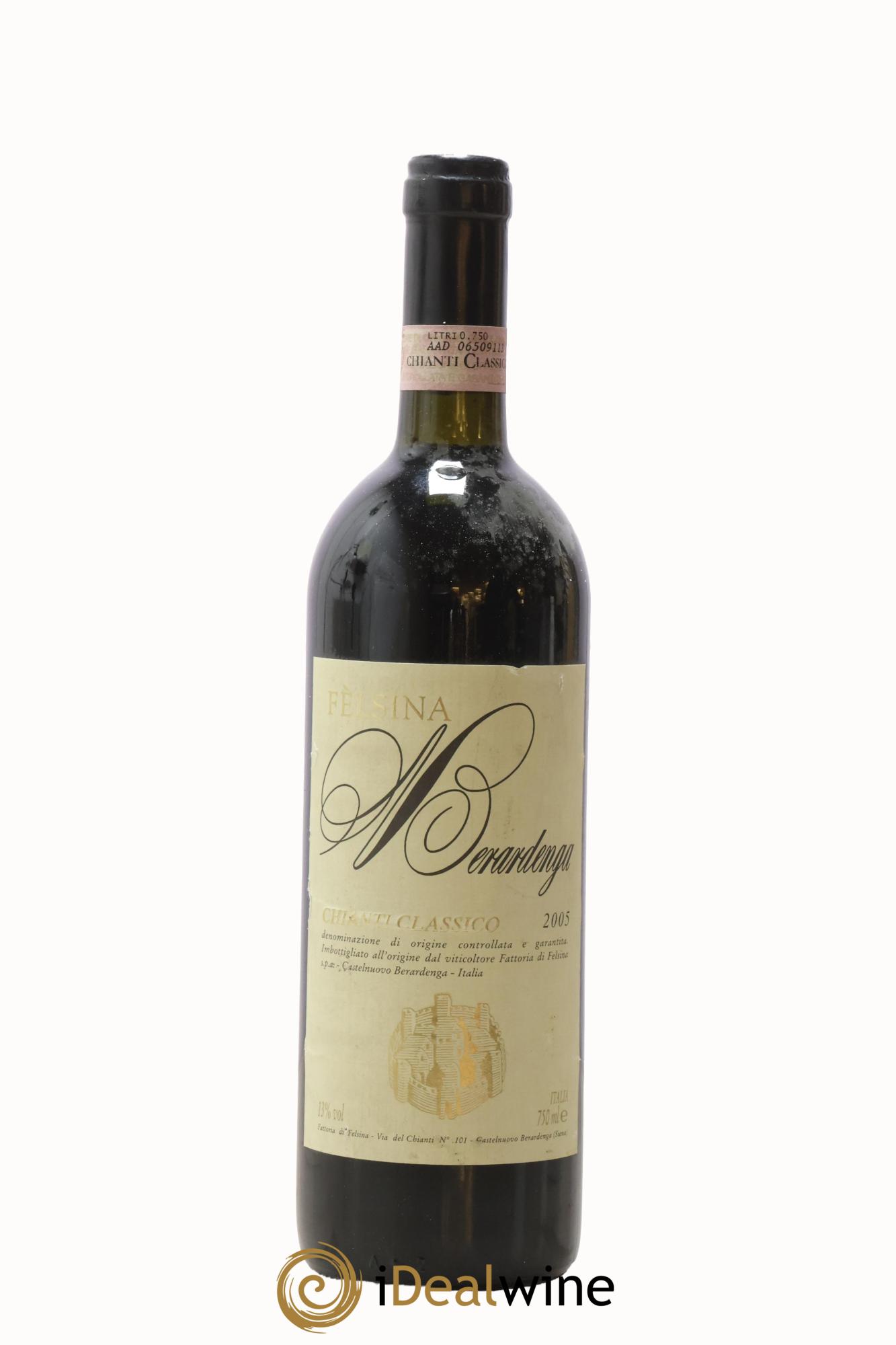 Chianti Classico DOCG Berardenga Felsina 2005 - Lot de 1 bouteille - 0