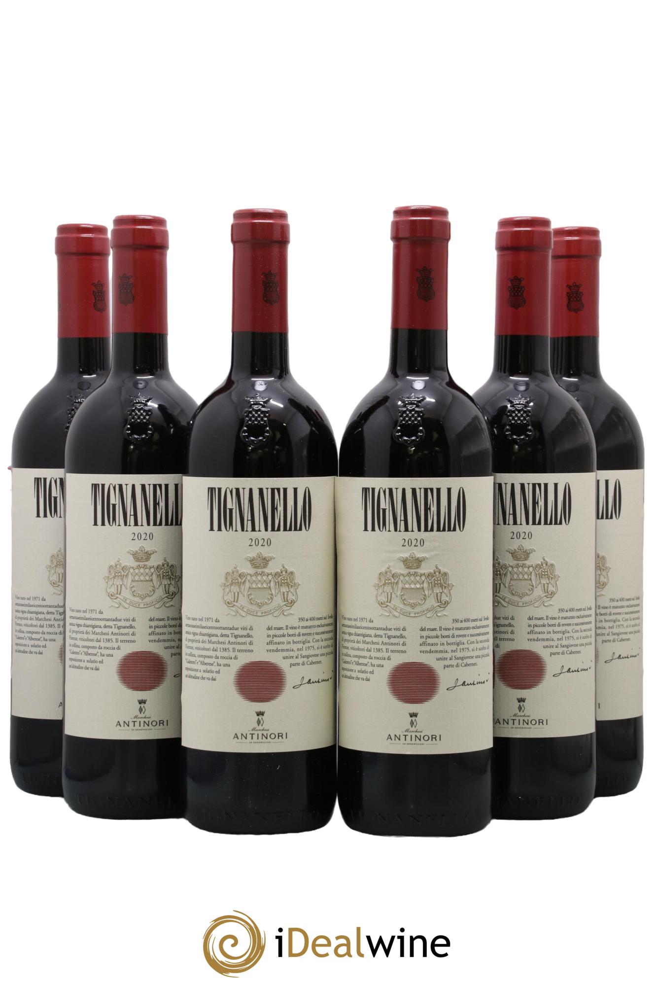Toscana IGT Tignanello Tenuta Tignanello - Marchesi Antinori 2020 - Lot de 6 bouteilles - 0
