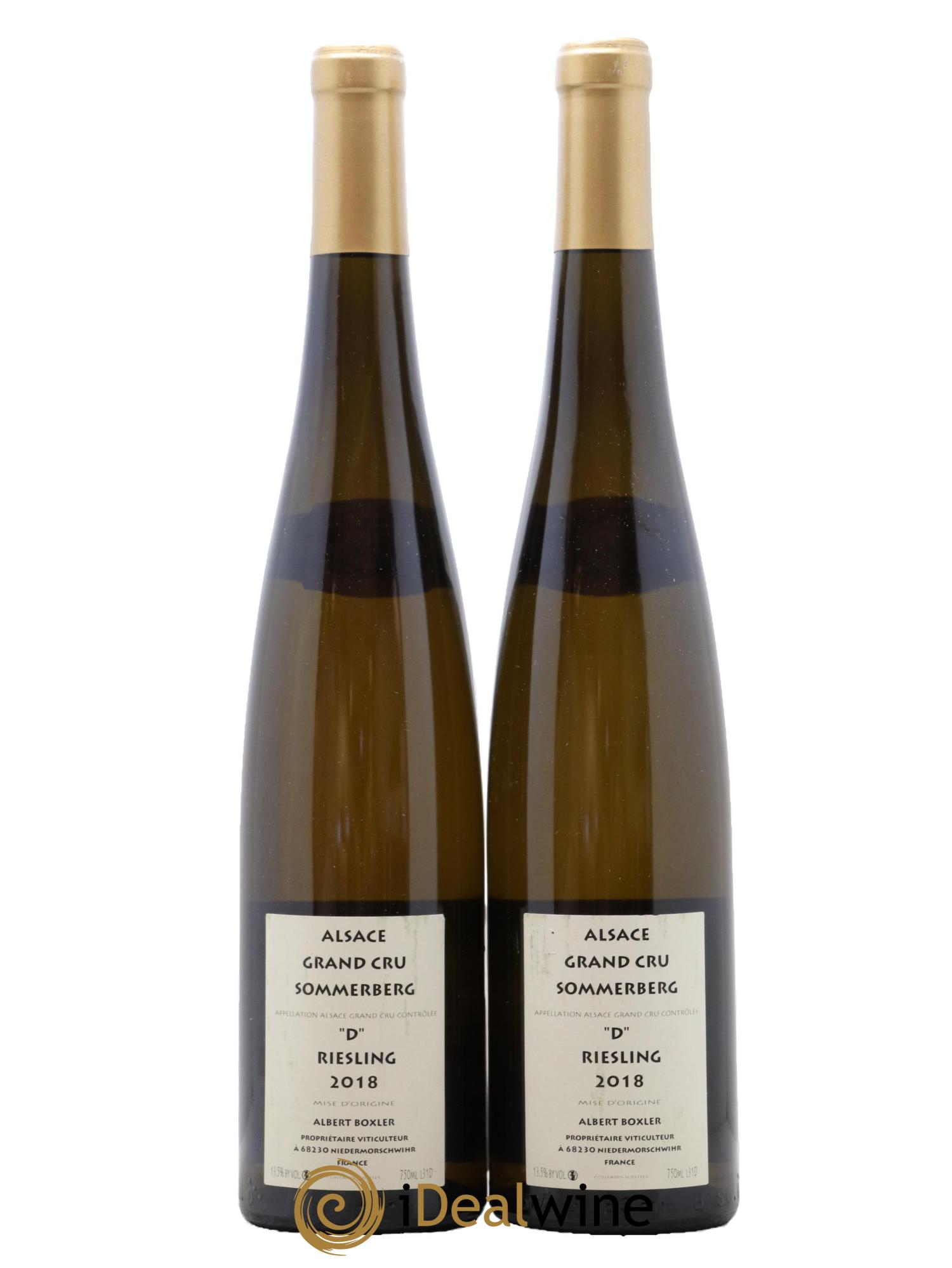 Alsace Riesling Grand Cru Sommerberg D Albert Boxler 2018 - Lot de 2 bouteilles - 1