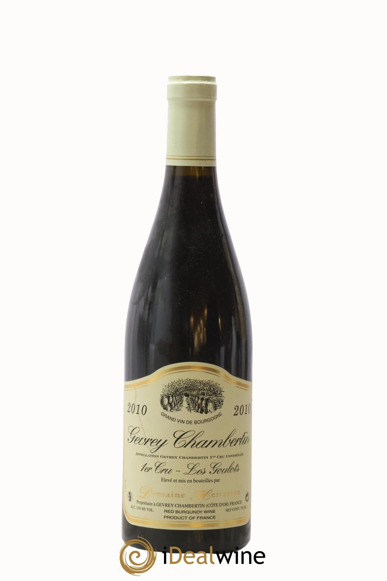 Gevrey-Chambertin 1er Cru Les Goulots Heresztyn-Mazzini 2010 - Posten von 1 Flasche - 0