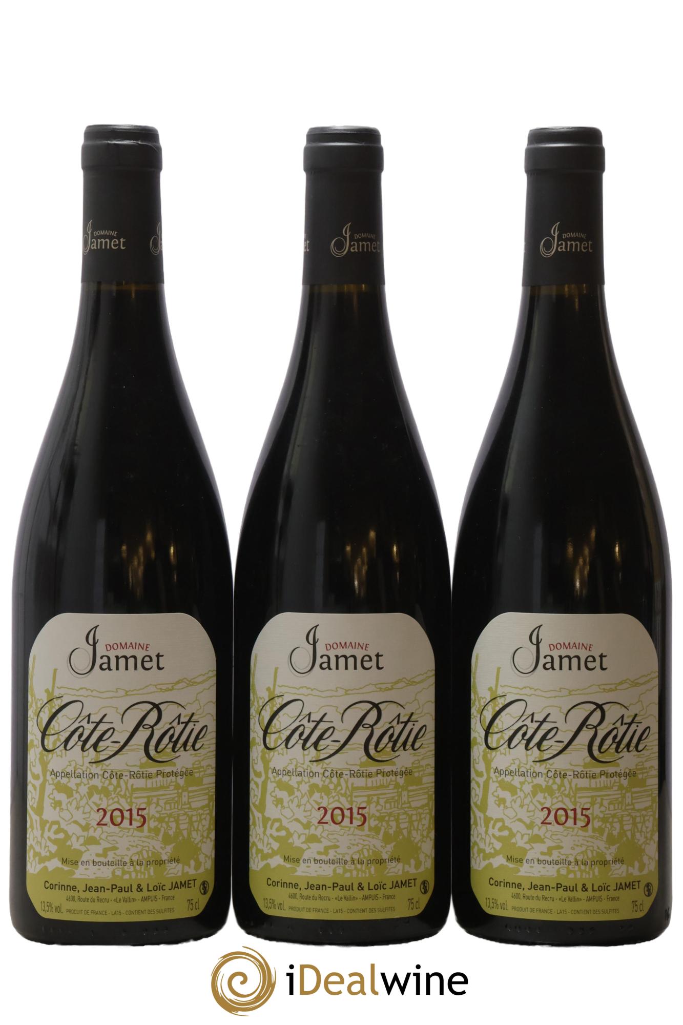 Côte-Rôtie Jamet (Domaine) 2015 - Posten von 3 Flaschen - 0