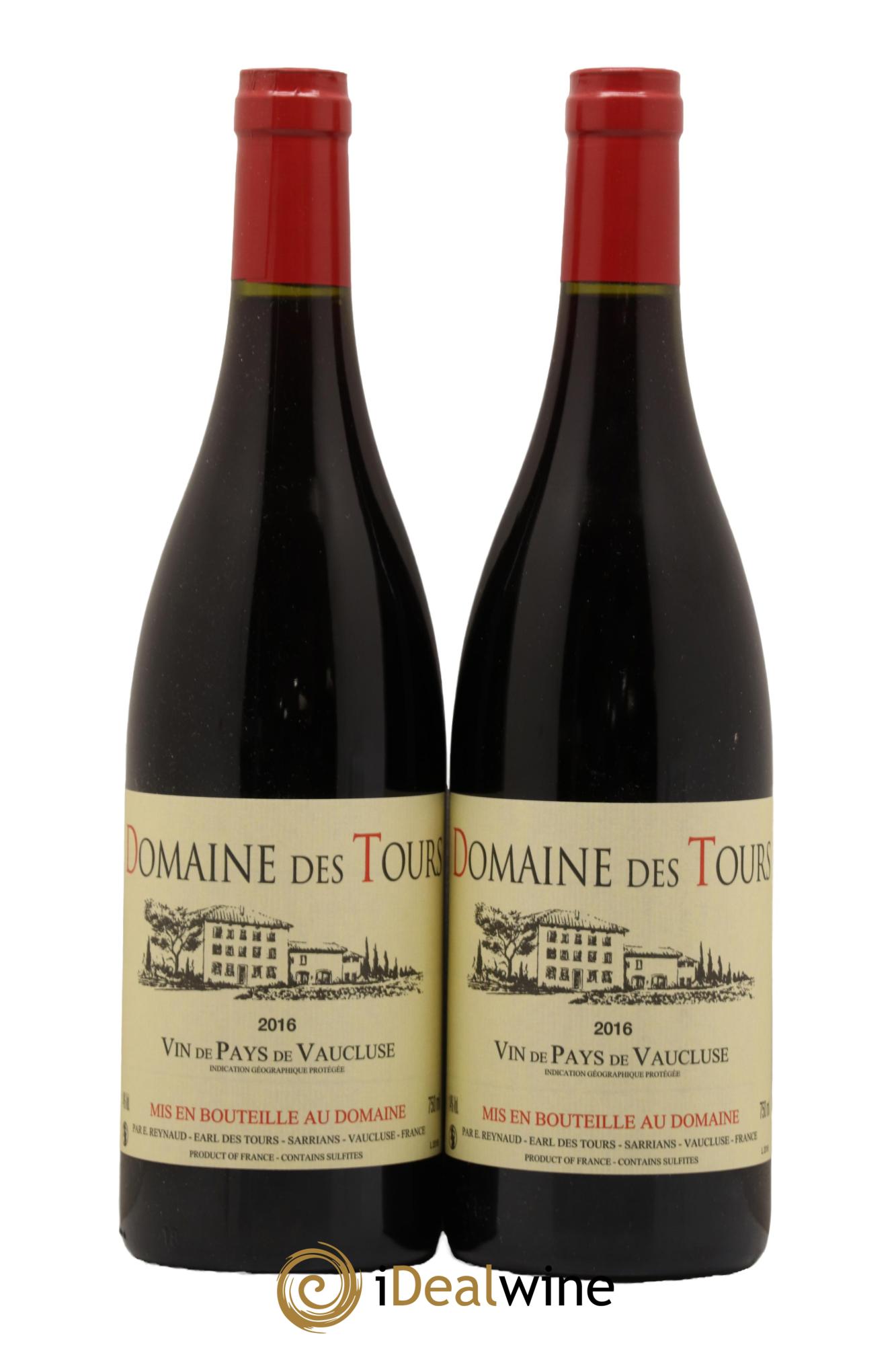 Vaucluse (Vin de Pays de Vaucluse) Domaine des Tours Emmanuel Reynaud 2016 - Lot de 2 bouteilles - 0
