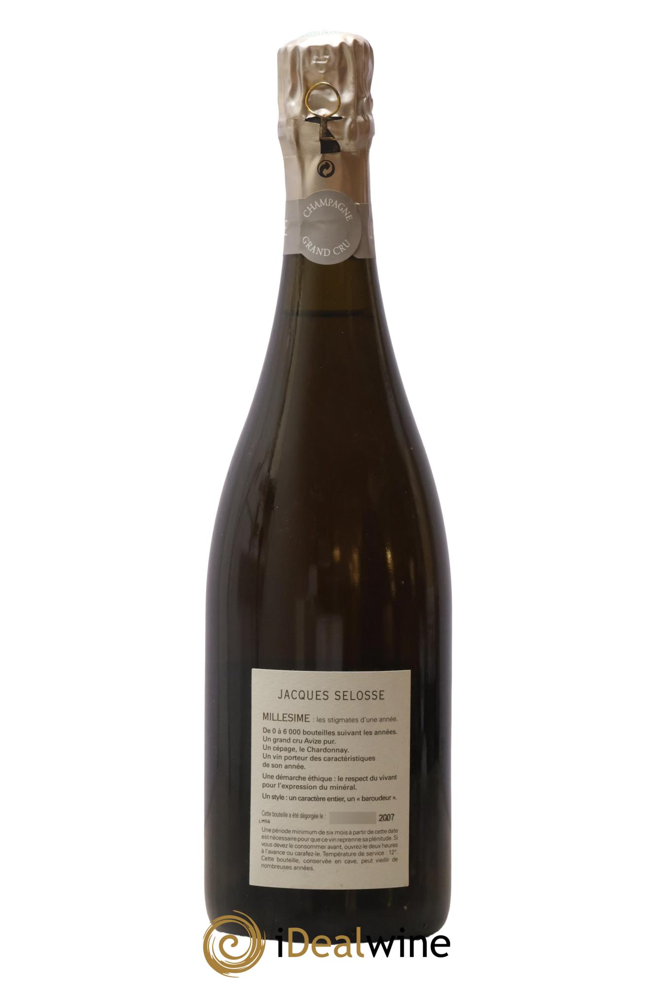 Grand Cru Blanc de Blancs Brut Jacques Selosse 1998 - Lot de 1 bouteille - 1