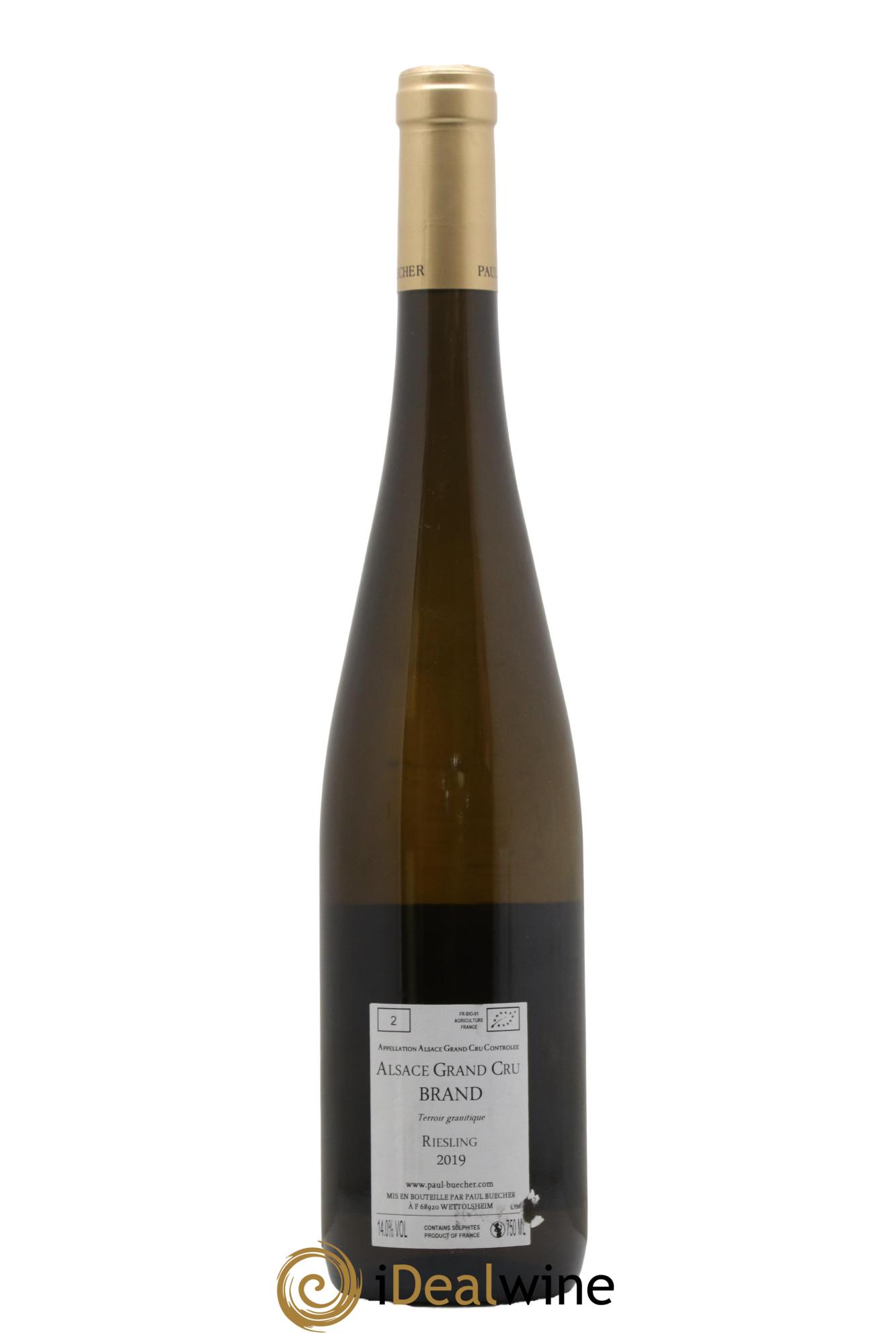 Alsace Riesling Grand Cru Brand Paul Buecher 2019 - Lot de 1 bouteille - 1