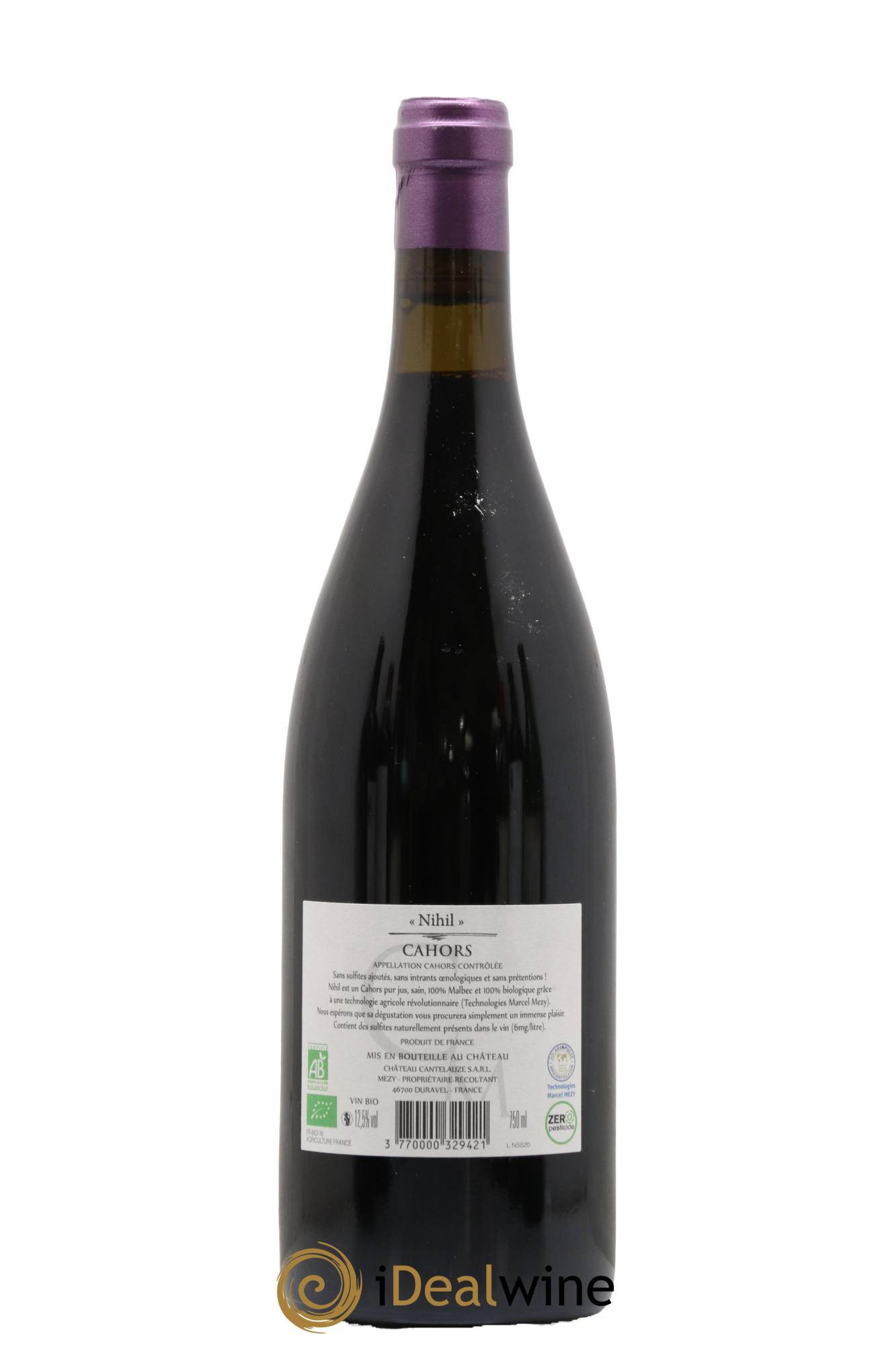 Cahors Nihil Cantelauze 2020 - Lot de 1 bouteille - 1