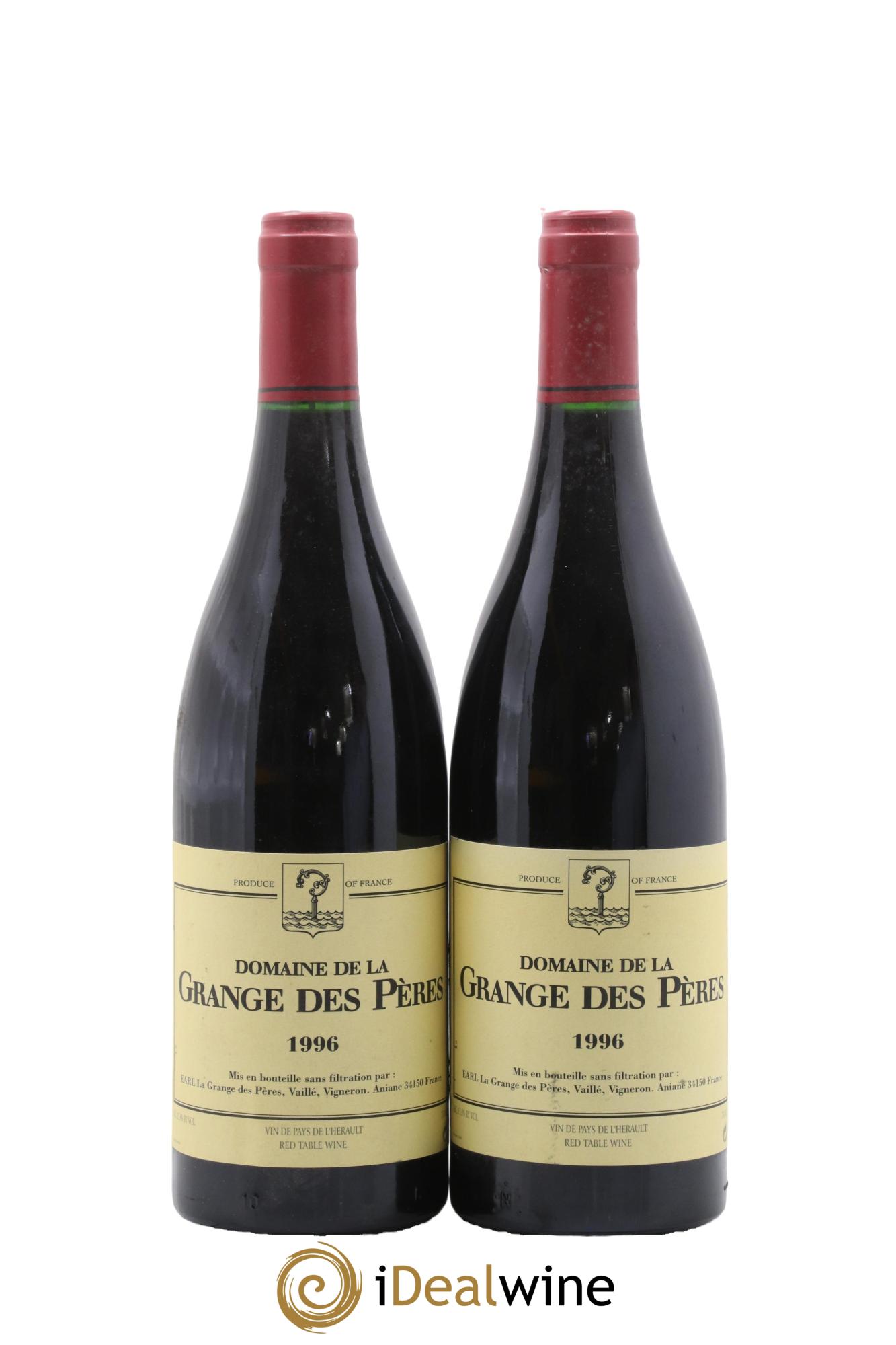 IGP Pays d'Hérault Grange des Pères Laurent Vaillé 1996 - Lot of 2 bottles - 0