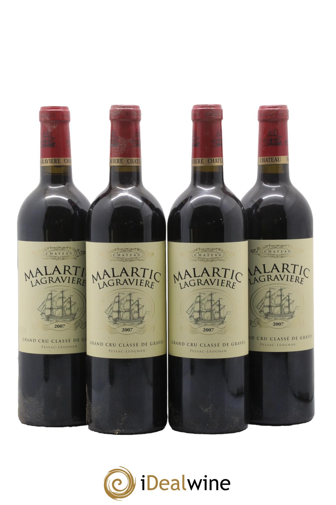 Château Malartic-Lagravière Cru Classé de Graves 2007 - Lot de 4 bouteilles - 0