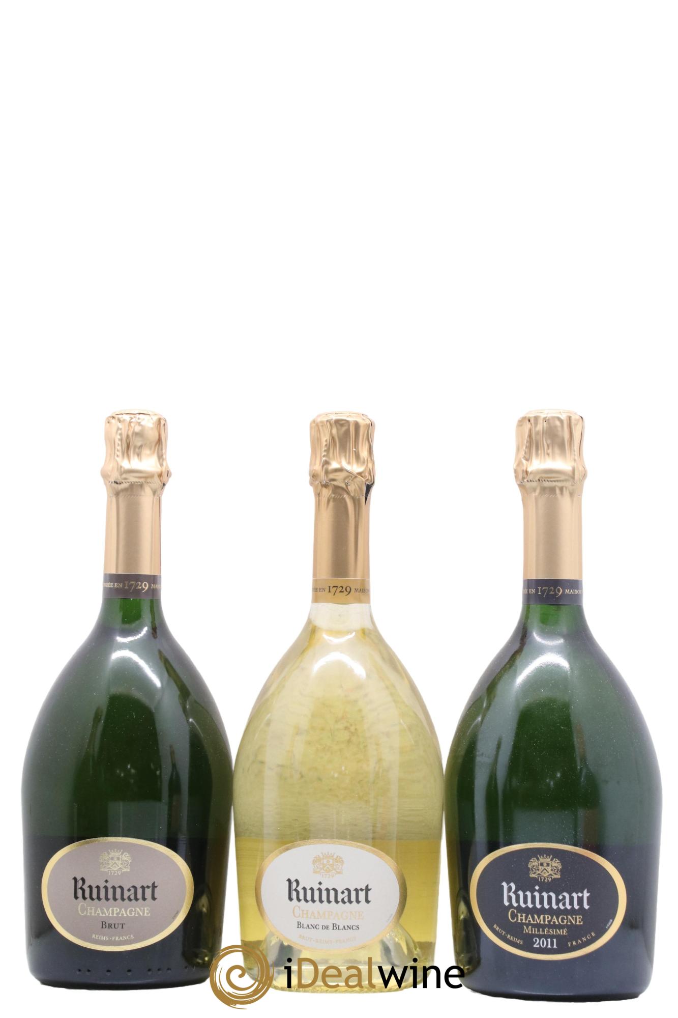 Champagne Coffret Assortiment Ruinart ("R" de Ruinart, Ruinart Rosé, Dom Ruinart 2007, Dom Ruinart Rosé 2007, Ruinart Blanc de Blancs, Ruinart 2011) - Lot de 6 bouteilles - 1