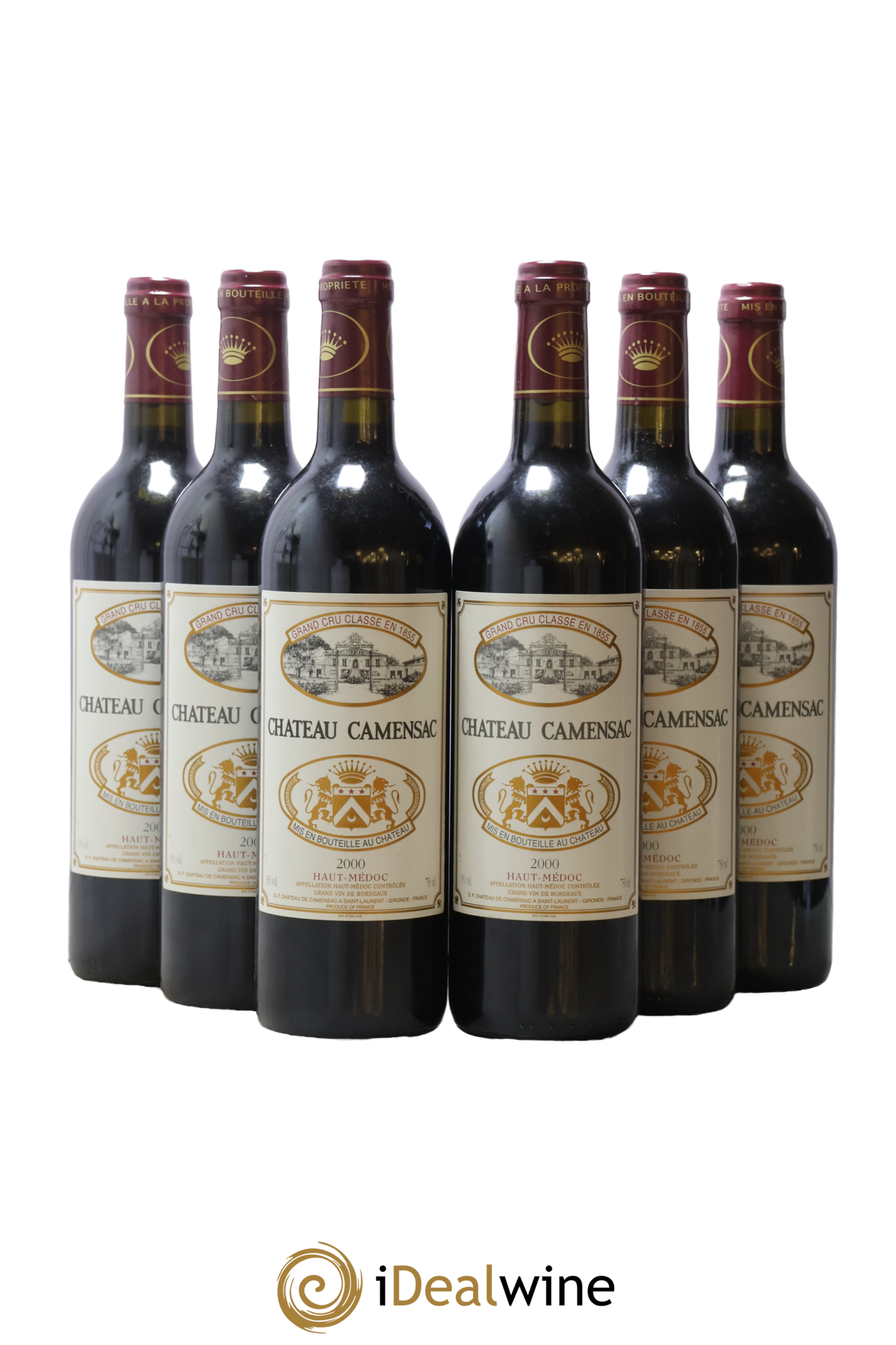 Château Camensac 5ème Grand Cru Classé 2000 - Lot de 6 bouteilles - 0