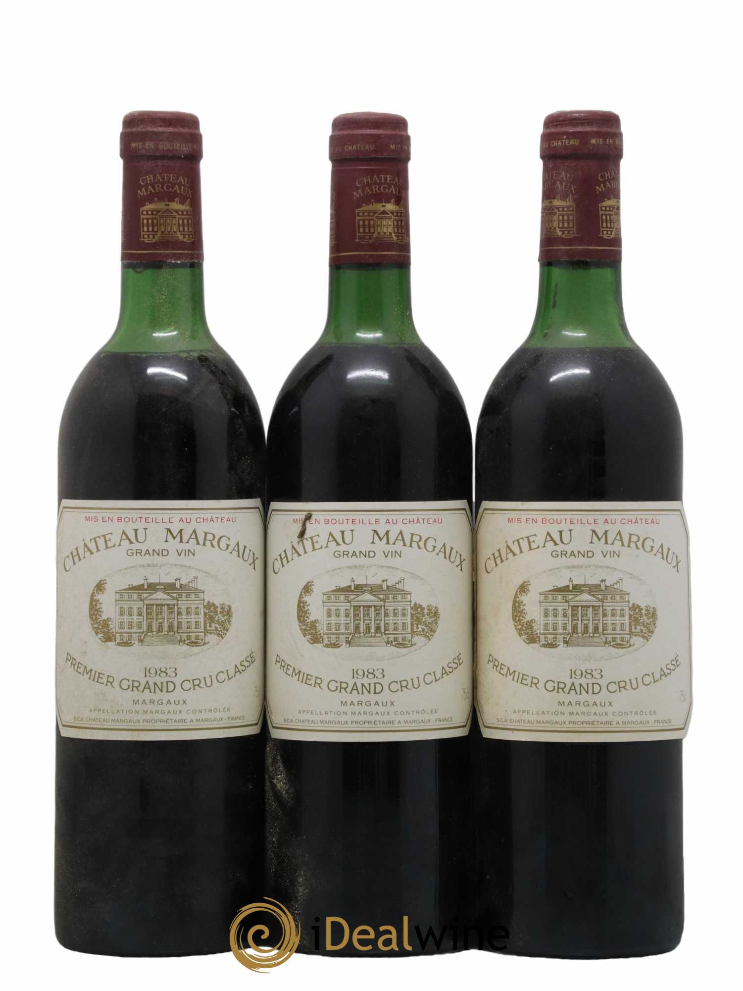 Château Margaux 1er Grand Cru Classé 1983 - Lot de 3 bouteilles - 0