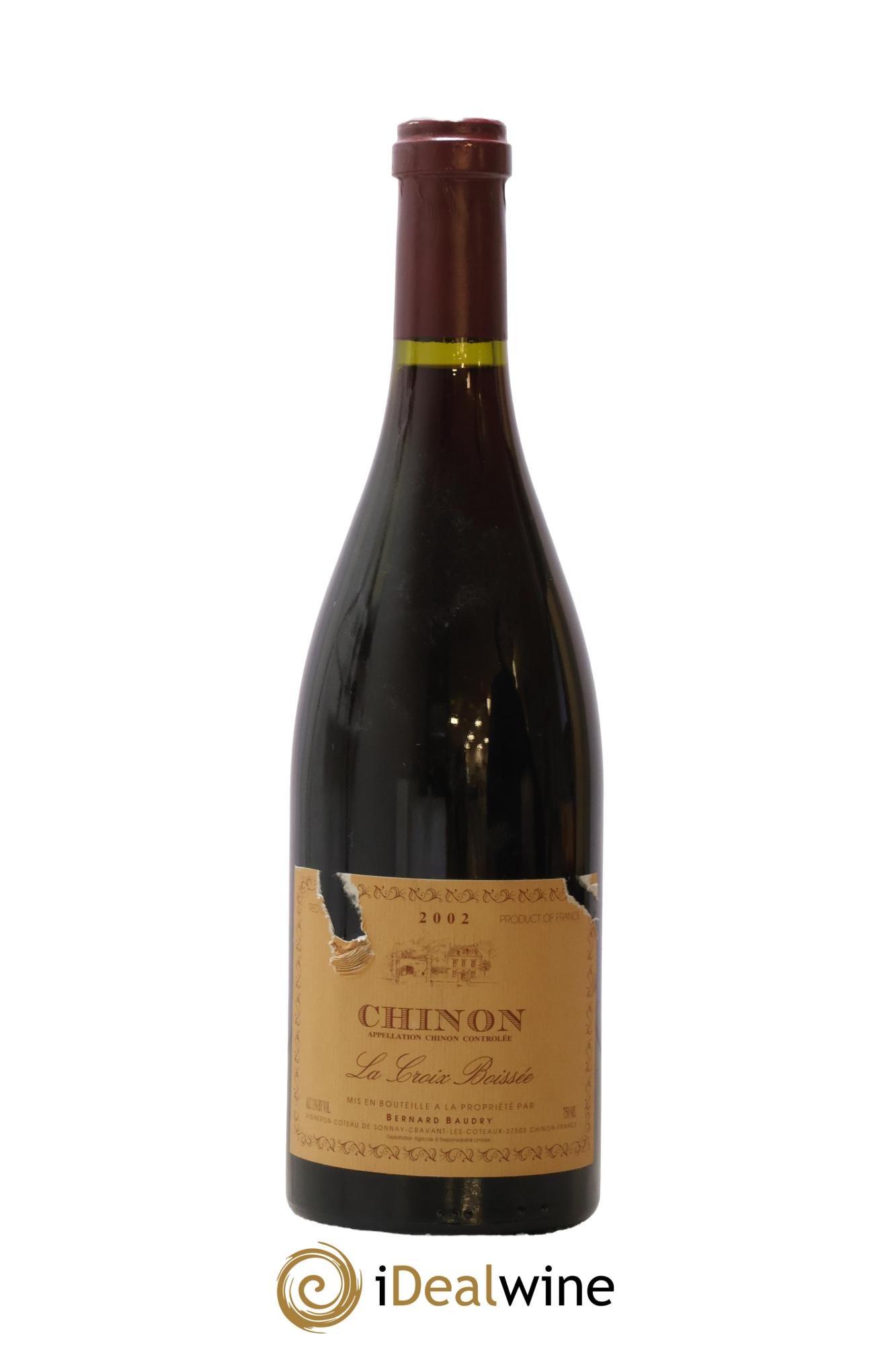 Chinon La Croix Boissée Bernard Baudry 2002 - Lot de 1 bouteille - 0
