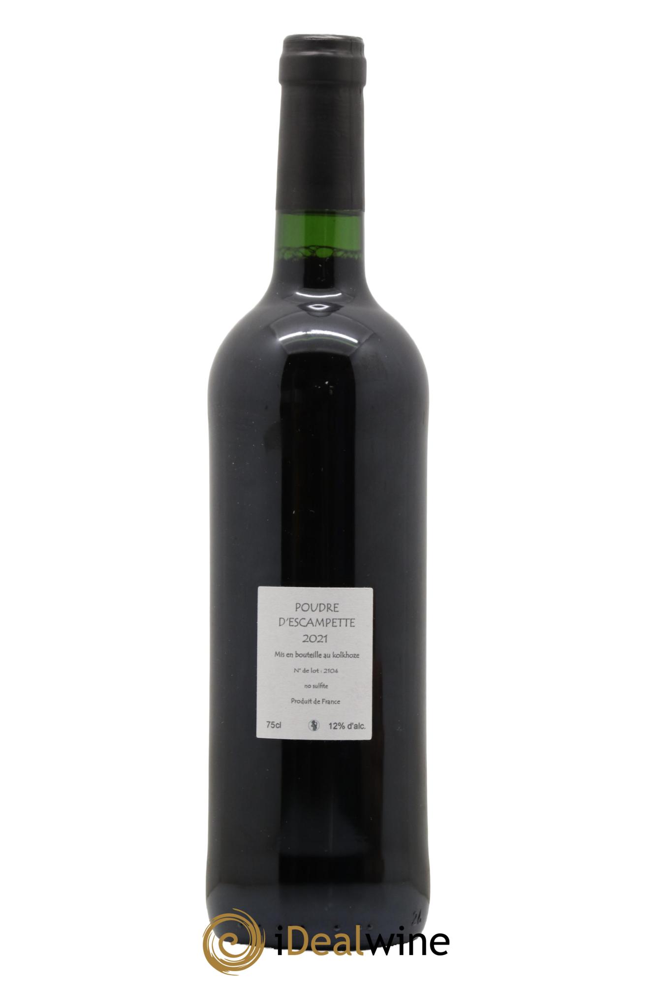Vin de France Poudre d'Escampette Les Vins du Cabanon - Alain Castex 2021 - Lot de 1 bouteille - 1