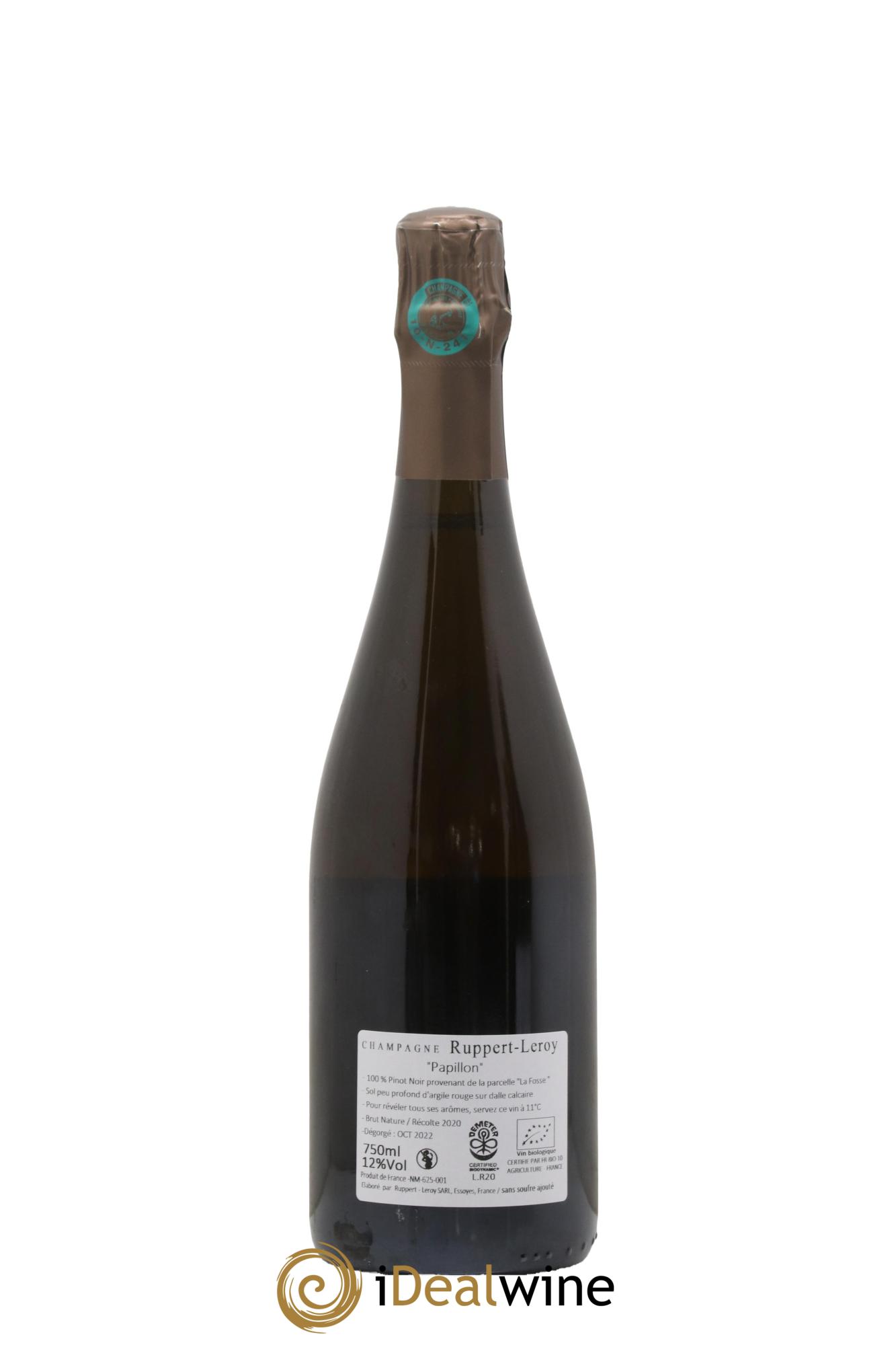 Papillon Brut Nature Ruppert-Leroy (Domaine) 2020 - Lot of 1 bottle - 1