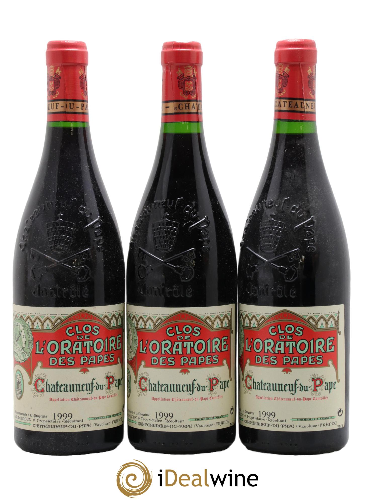 Châteauneuf-du-Pape Clos de l'Oratoire des Papes 1999 - Posten von 3 Flaschen - 0
