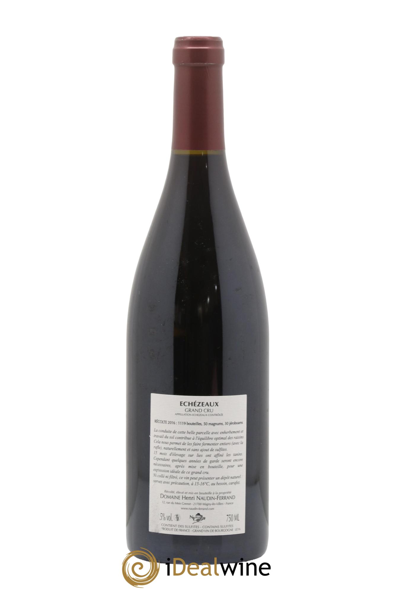 Echezeaux Grand Cru Naudin-Ferrand (Domaine) 2016 - Lot de 1 bouteille - 1
