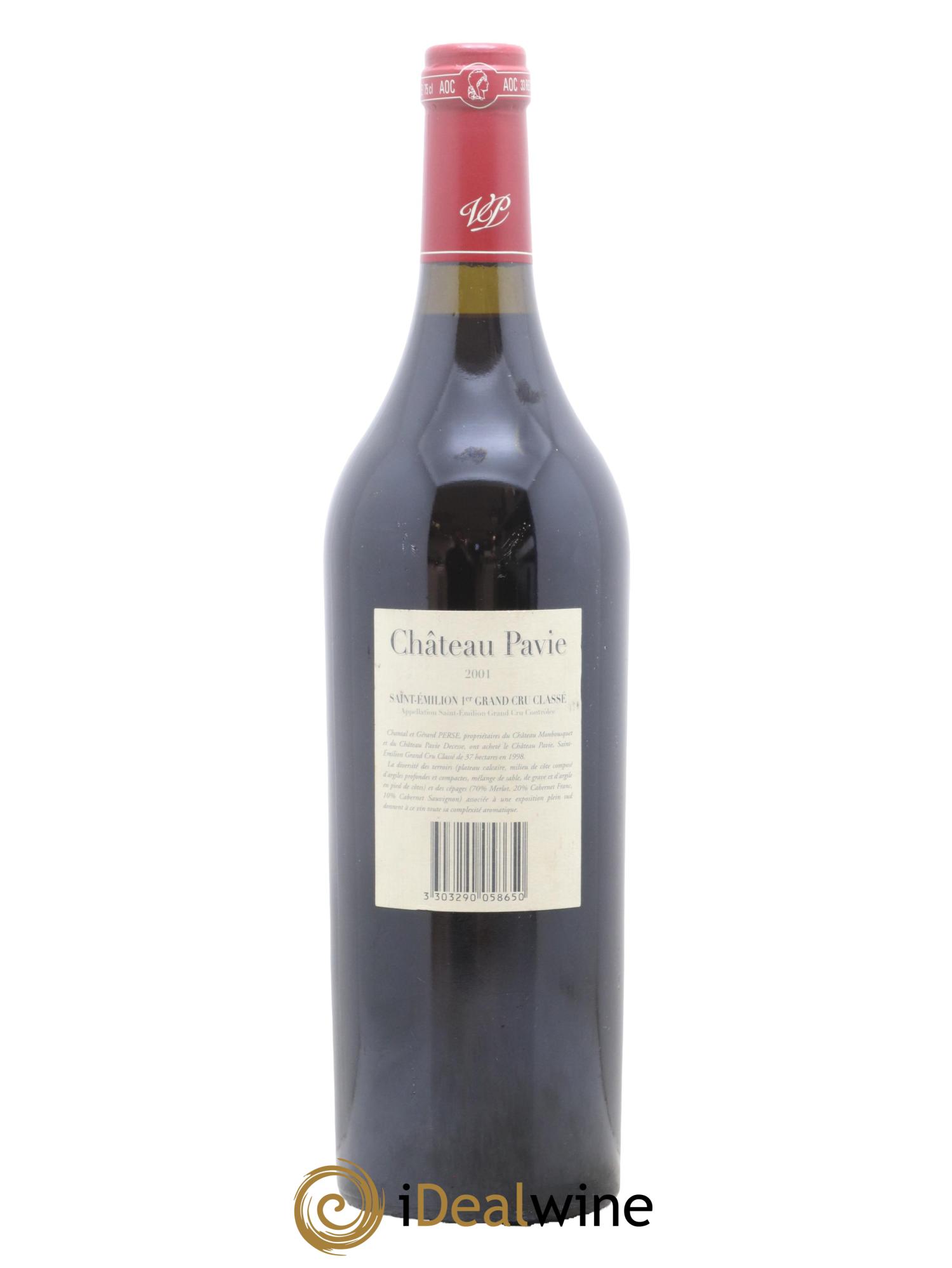 Château Pavie 1er Grand Cru Classé A 2001 - Lot de 1 bouteille - 1