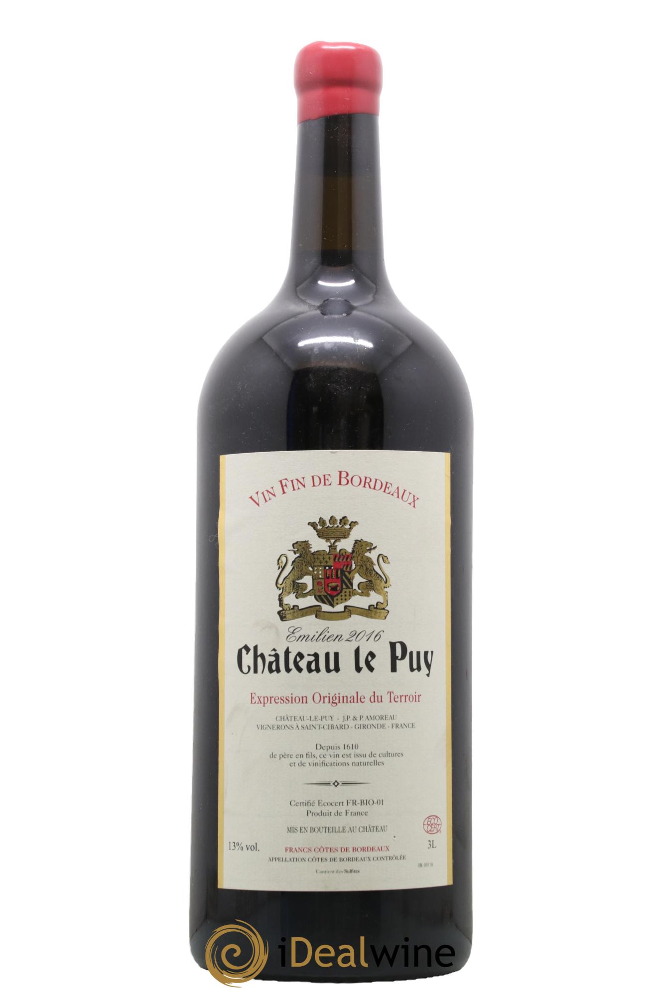 Le Puy - Cuvée Emilien 2016 - Lot de 1 double magnum - 0