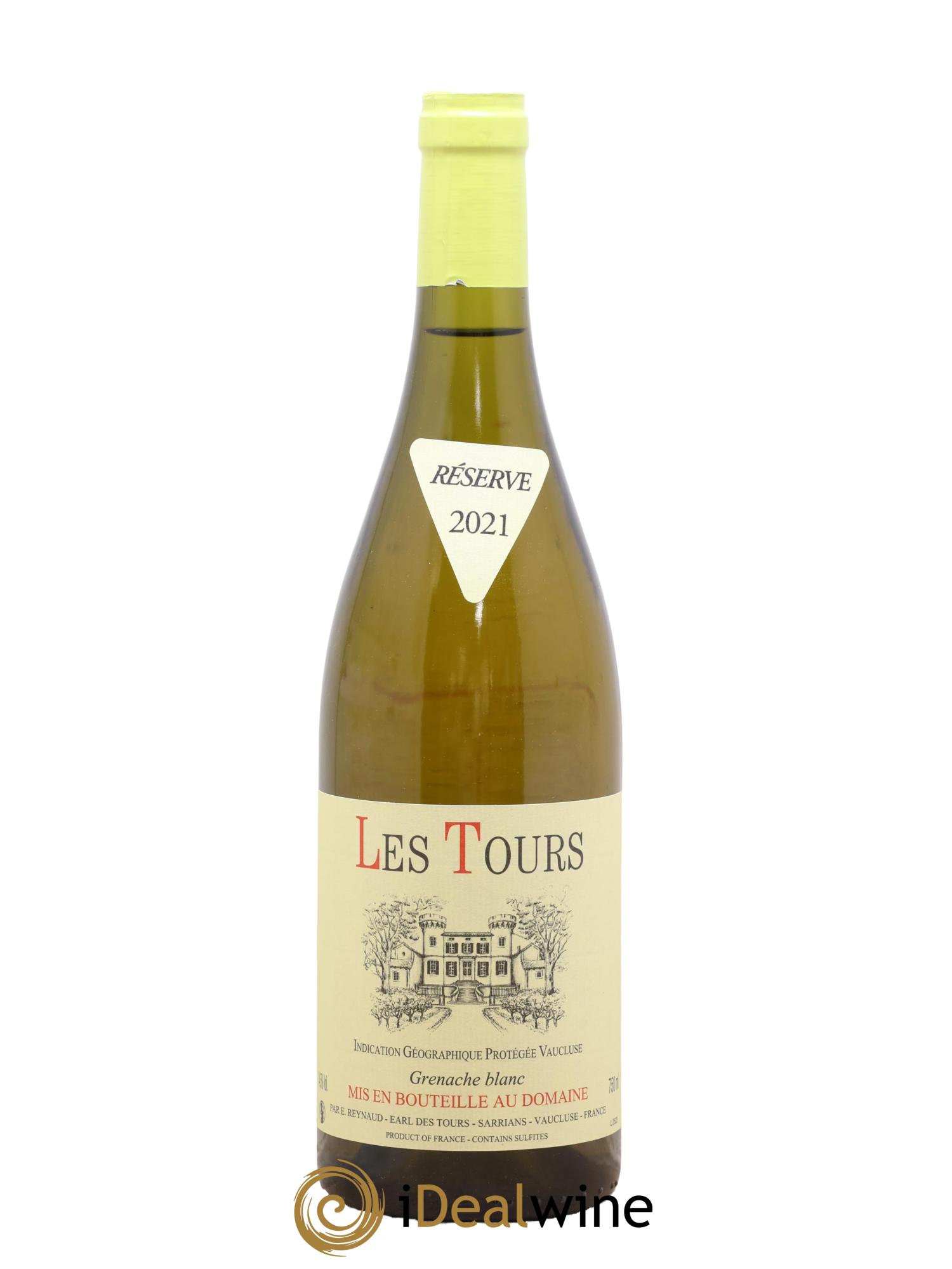 IGP Vaucluse (Vin de Pays de Vaucluse) Les Tours Grenache Blanc Emmanuel Reynaud 2021 - Lot of 1 bottle - 0