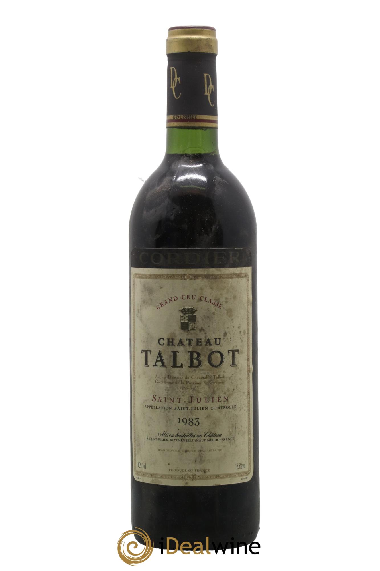Château Talbot 4ème Grand Cru Classé 1983 - Lot de 1 bouteille - 0