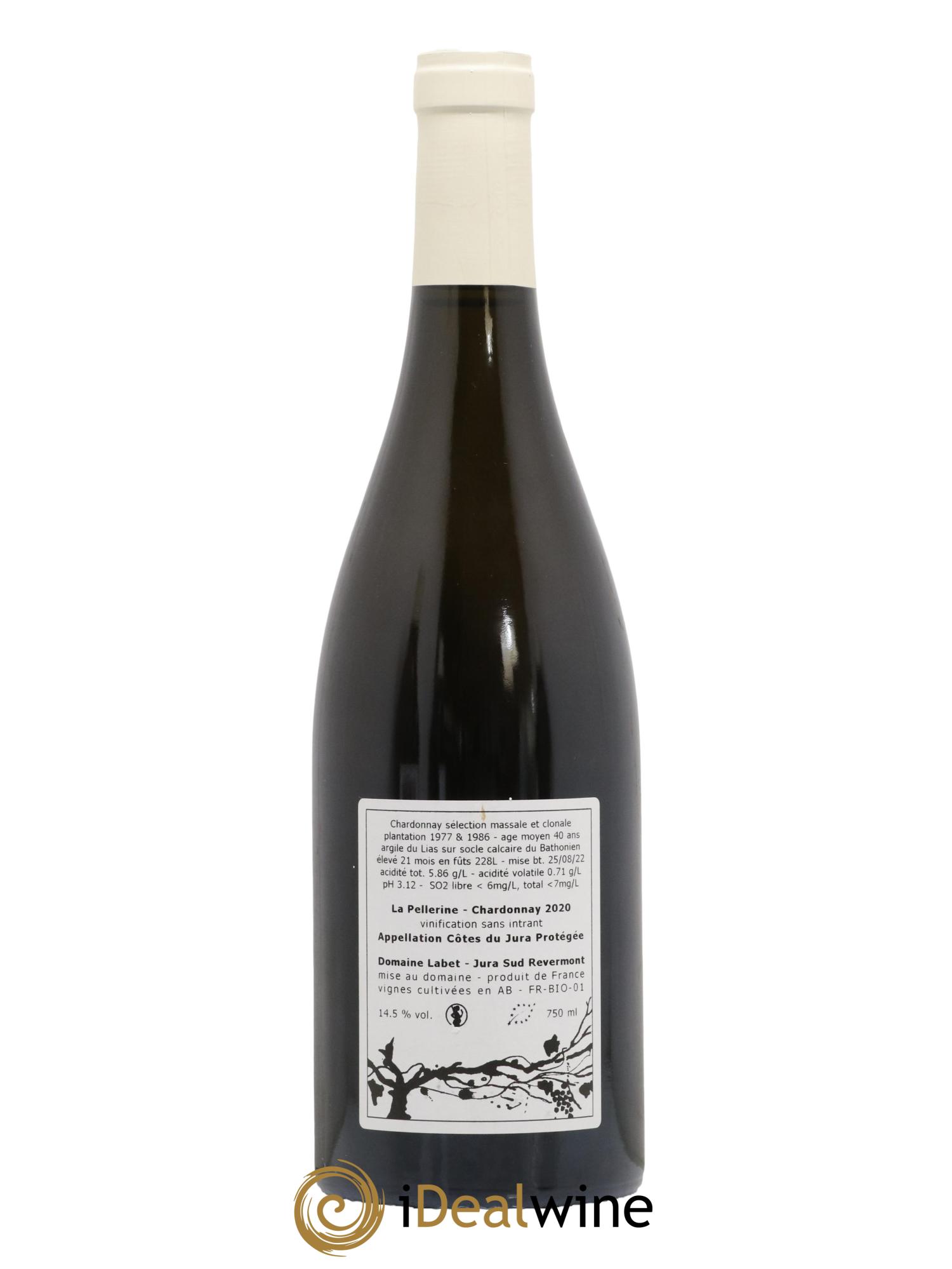 Côtes du Jura Chardonnay La Pellerine Romain - Julien - Charline Labet La Pellerine Domaine Labet 2020 - Posten von 1 Flasche - 1