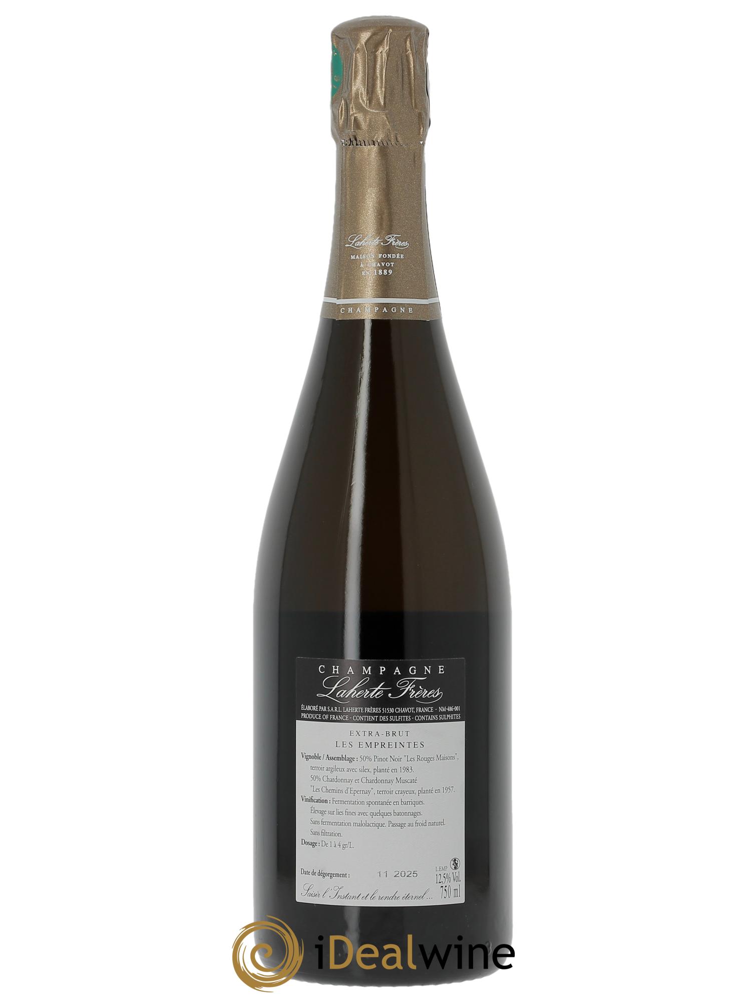 Les Empreintes Extra-Brut Laherte Frères  2020 - Lot of 1 bottle - 1