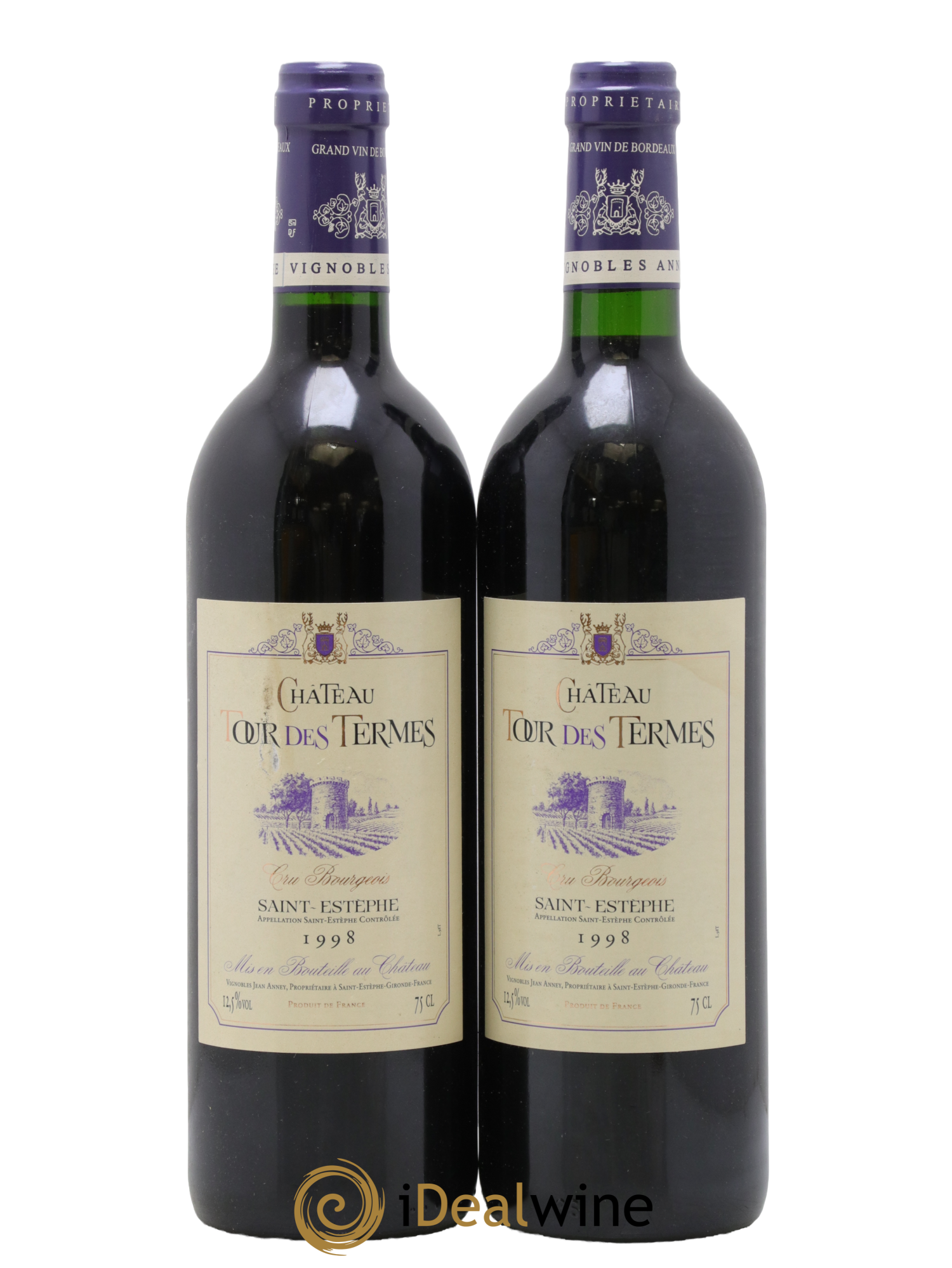 Château Tour des Termes Cru Bourgeois 1998 - Lot of 2 bottles - 0