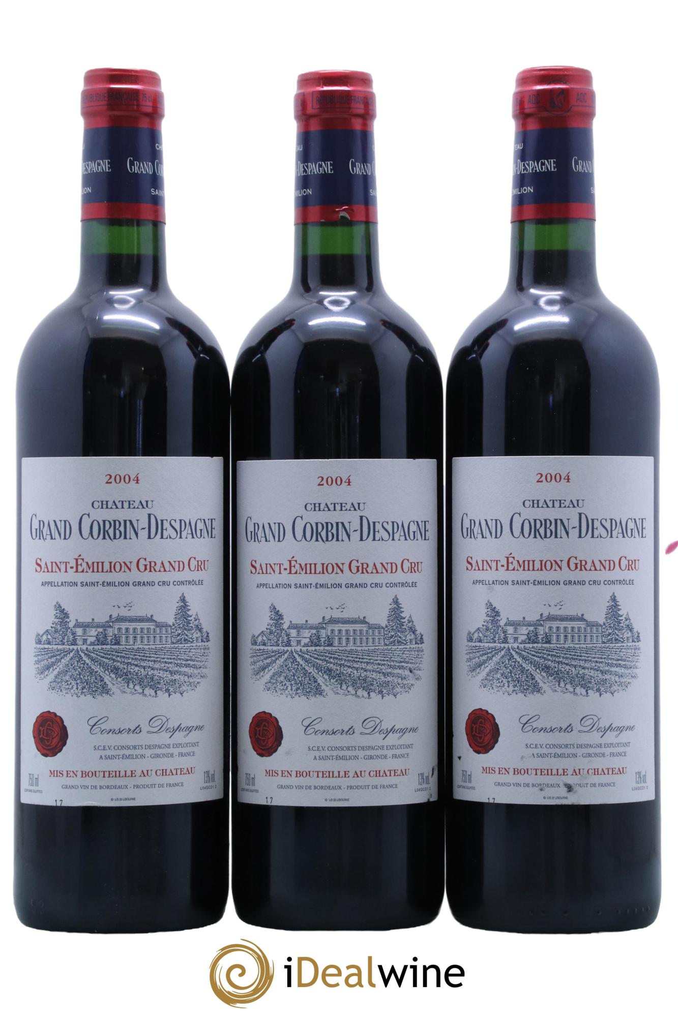 Château Grand Corbin Despagne Grand Cru Classé 2004 - Posten von 12 Flaschen - 4