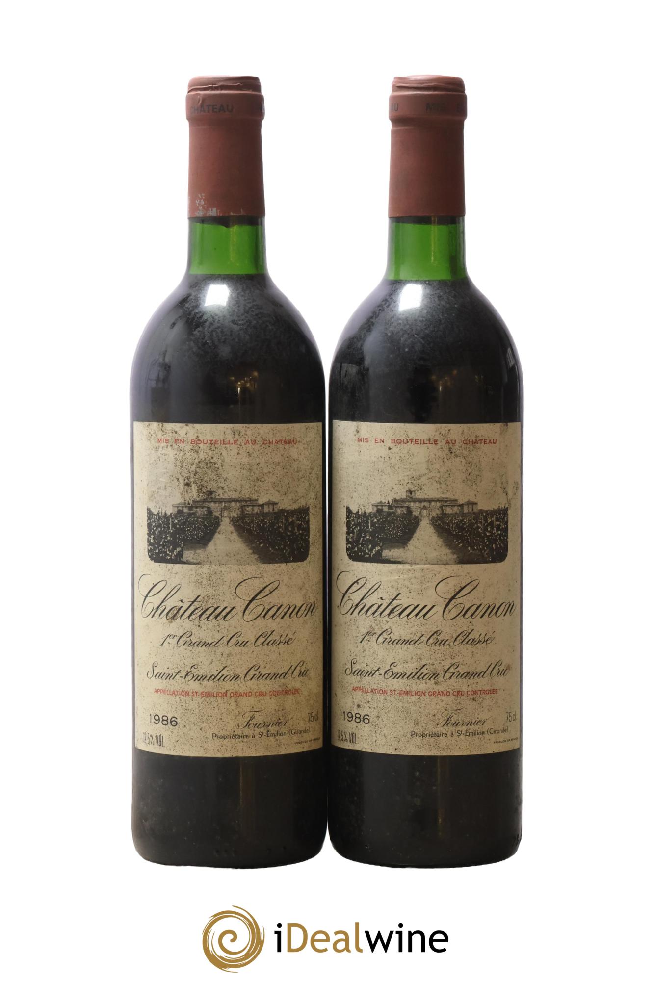 Château Canon 1er Grand Cru Classé B 1986 - Lot de 2 bouteilles - 0