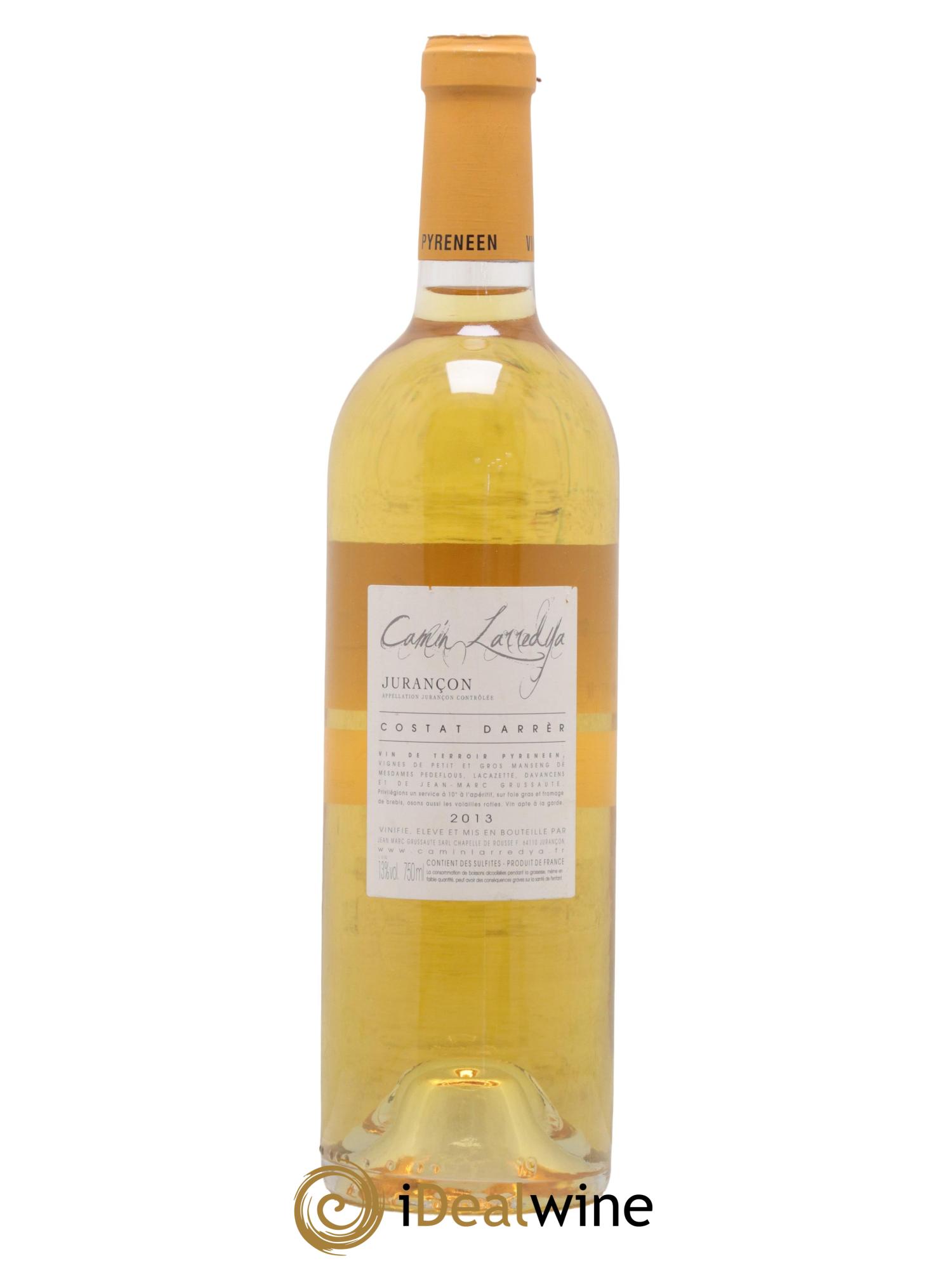 Jurançon Costat Darrer Domaine Camin Larredya 2013 - Lot de 1 bouteille - 1