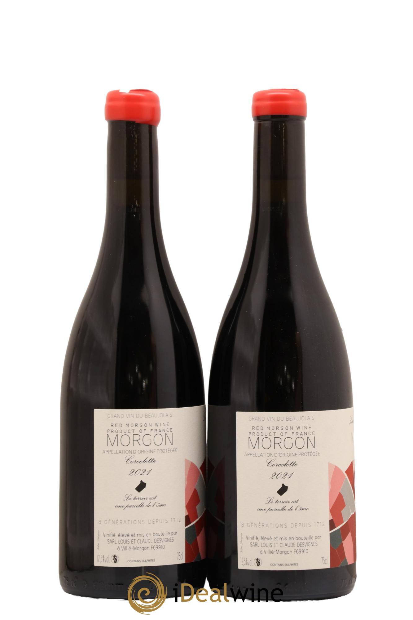 Morgon Corcelette Louis-Claude Desvignes 2021 - Lot de 2 bouteilles - 1