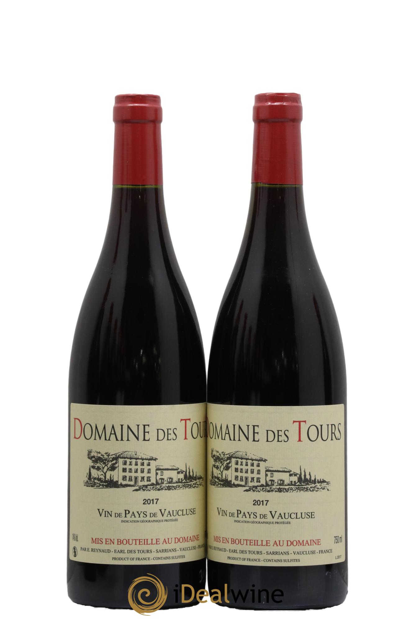 IGP Vaucluse (Vin de Pays de Vaucluse) Domaine des Tours Emmanuel Reynaud 2017 - Lot of 2 bottles - 0