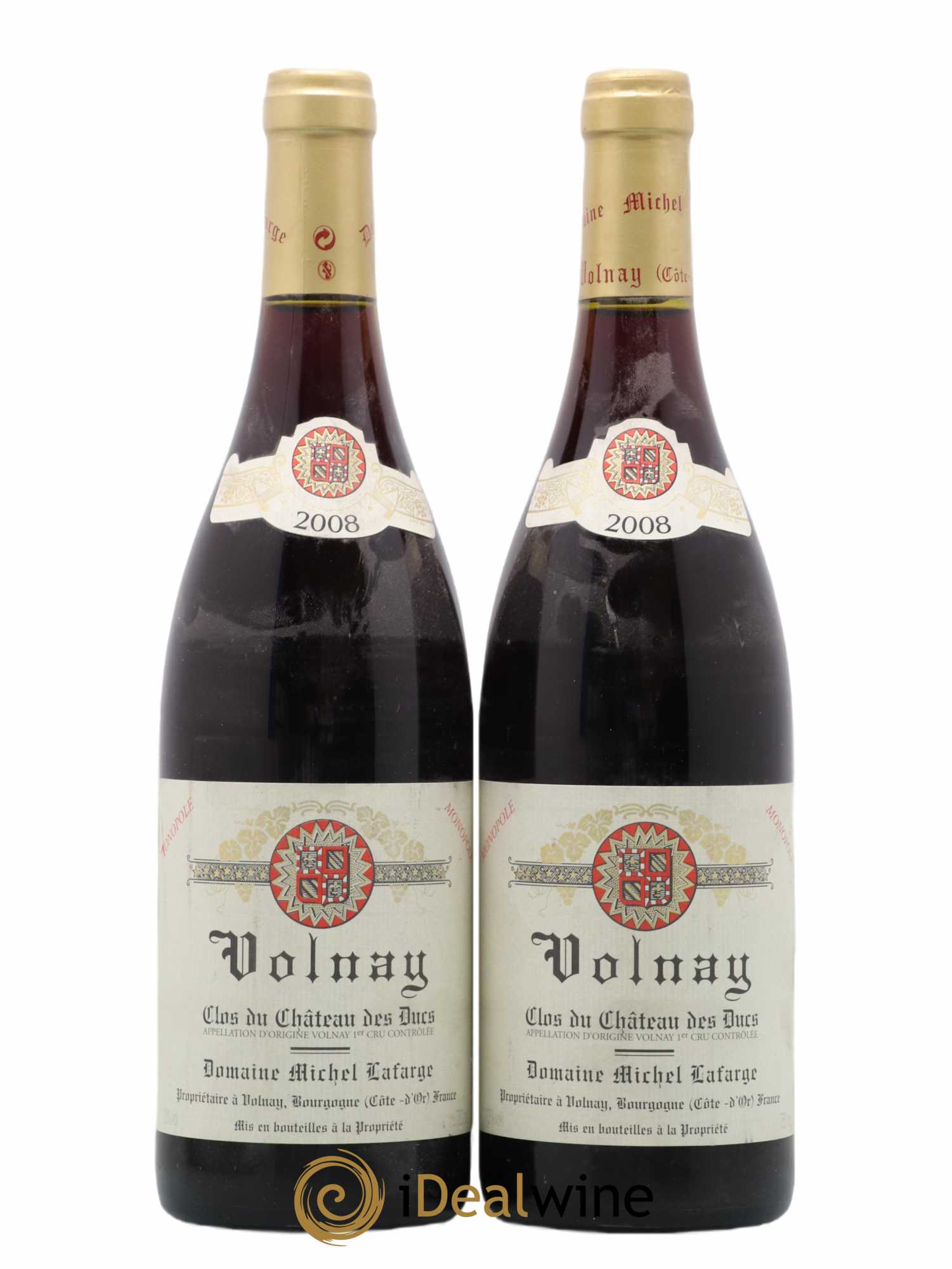 Volnay 1er Cru Clos du Château des Ducs Lafarge (Domaine) 2008 - Lot de 2 bouteilles - 0