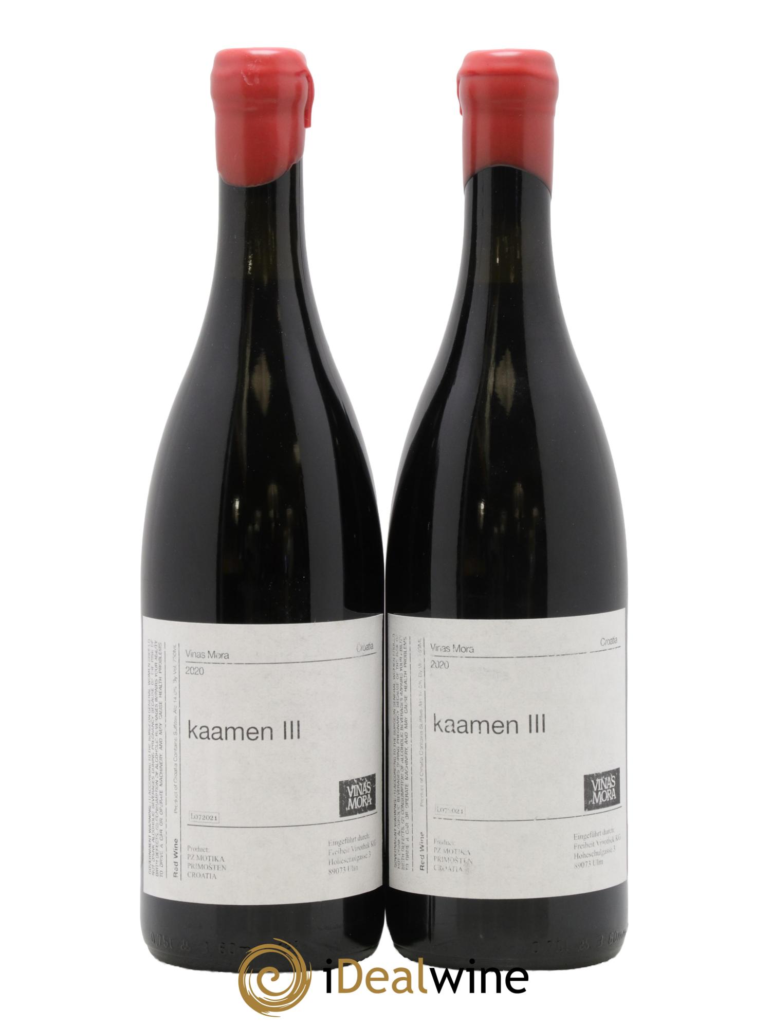 Vins Etrangers Croatie Kaamen III Vinas Mora 2020 - Lot de 2 bouteilles - 1