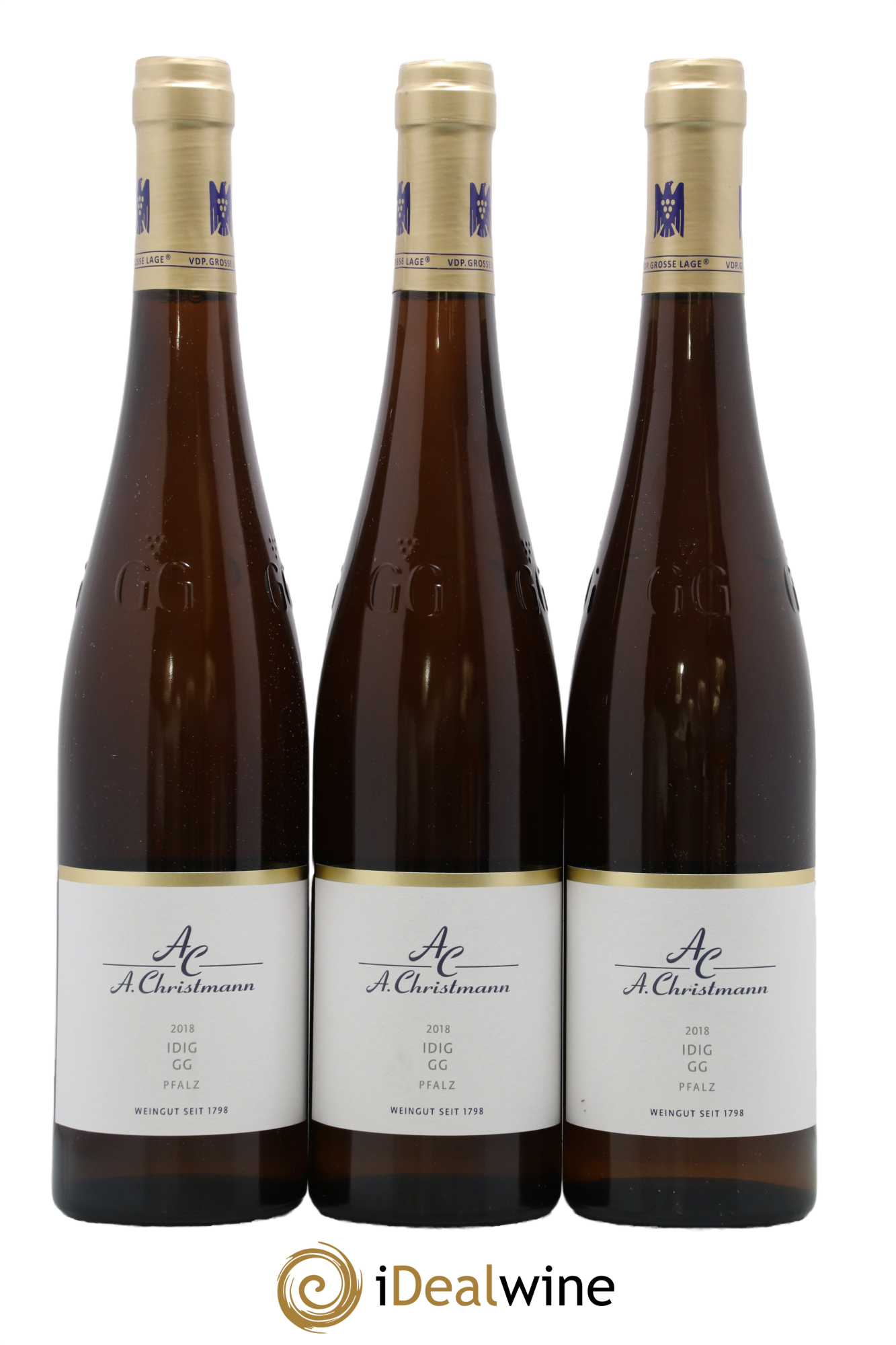 Allemagne Pfalz IDIG GG A.Christmann 2018 - Lot de 3 bouteilles - 0