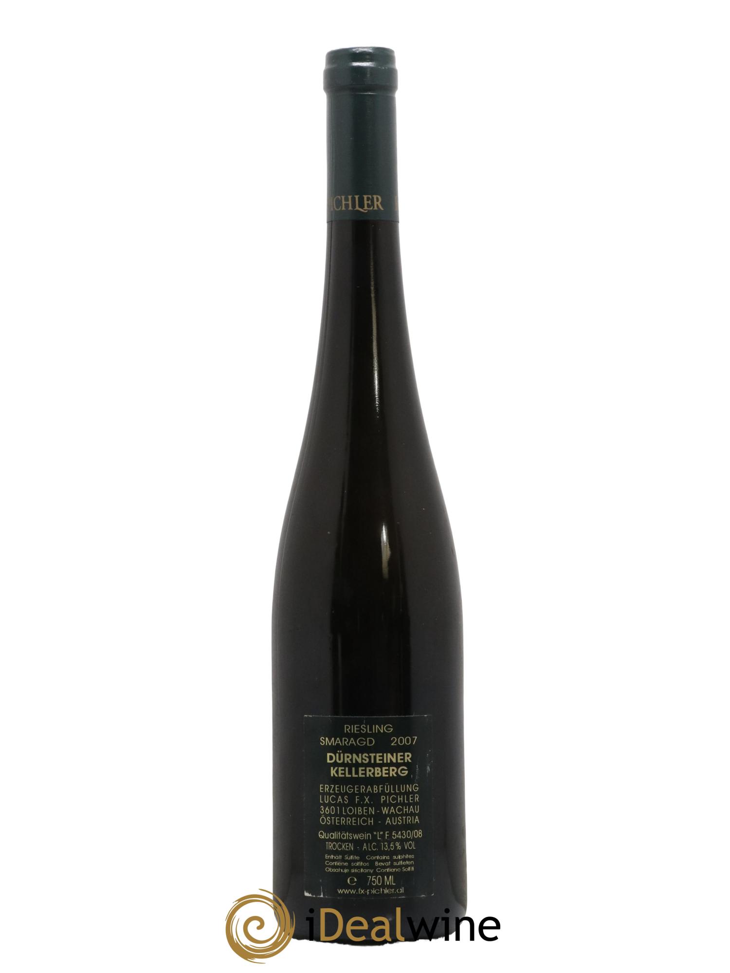 Autriche Riesling Smaragd Durnsteiner Kellerberg Fx Pichler 2007 - Posten von 1 Flasche - 1