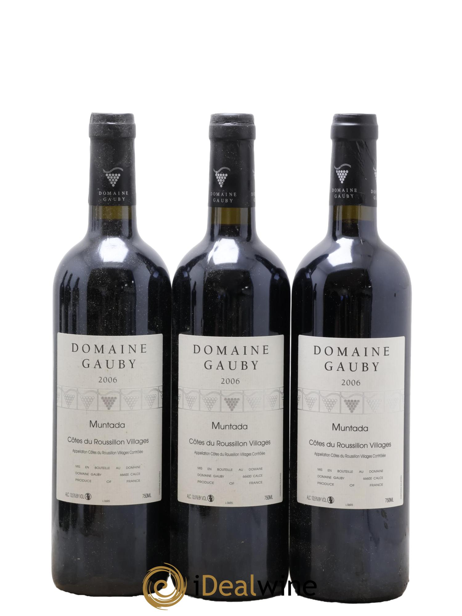 Côtes Catalanes (anciennement Côtes du Roussillon Villages) La Muntada Gauby (Domaine) 2006 - Lot de 6 bouteilles - 1