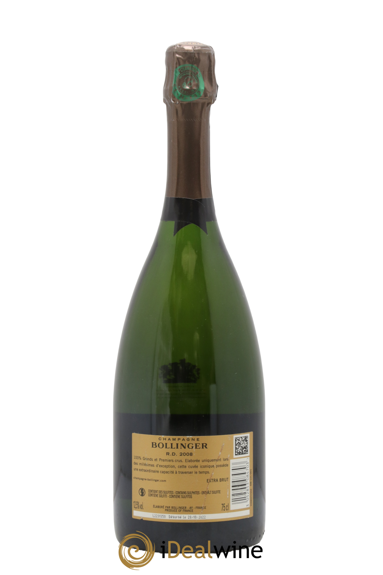R.D. Extra-Brut Bollinger 2008 - Lot de 1 bouteille - 1