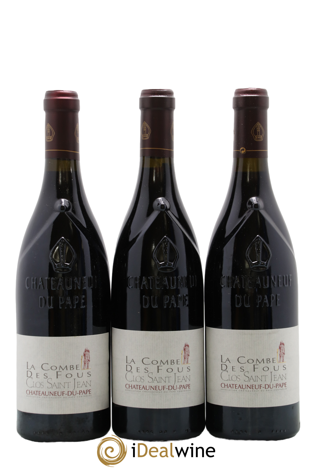 Châteauneuf-du-Pape Clos Saint-Jean La Combe des Fous Pascal et Vincent Maurel 2003 - Lotto di 3 bottiglie - 0