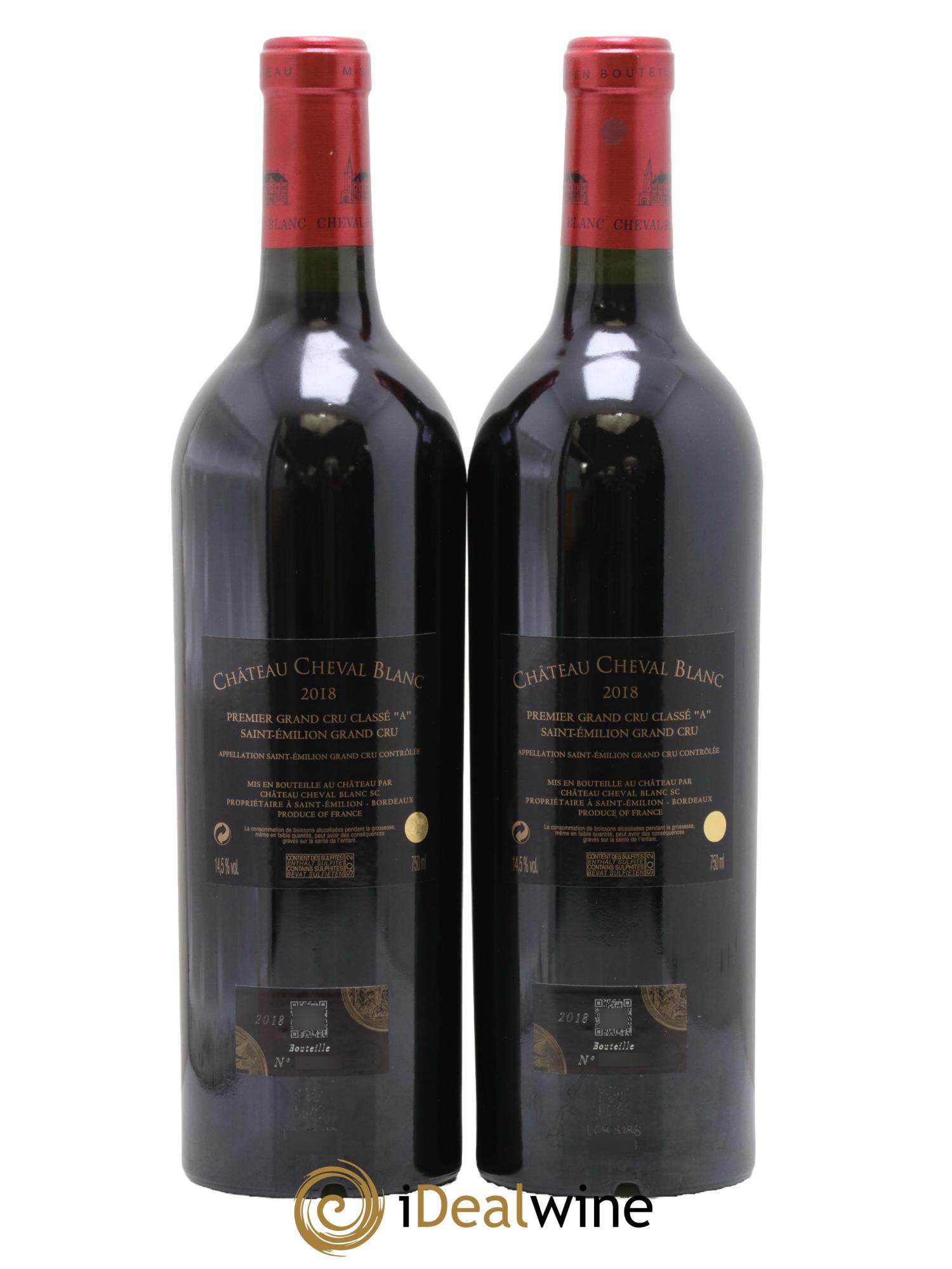 Château Cheval Blanc 1er Grand Cru Classé A 2018 - Lot de 2 bouteilles - 1