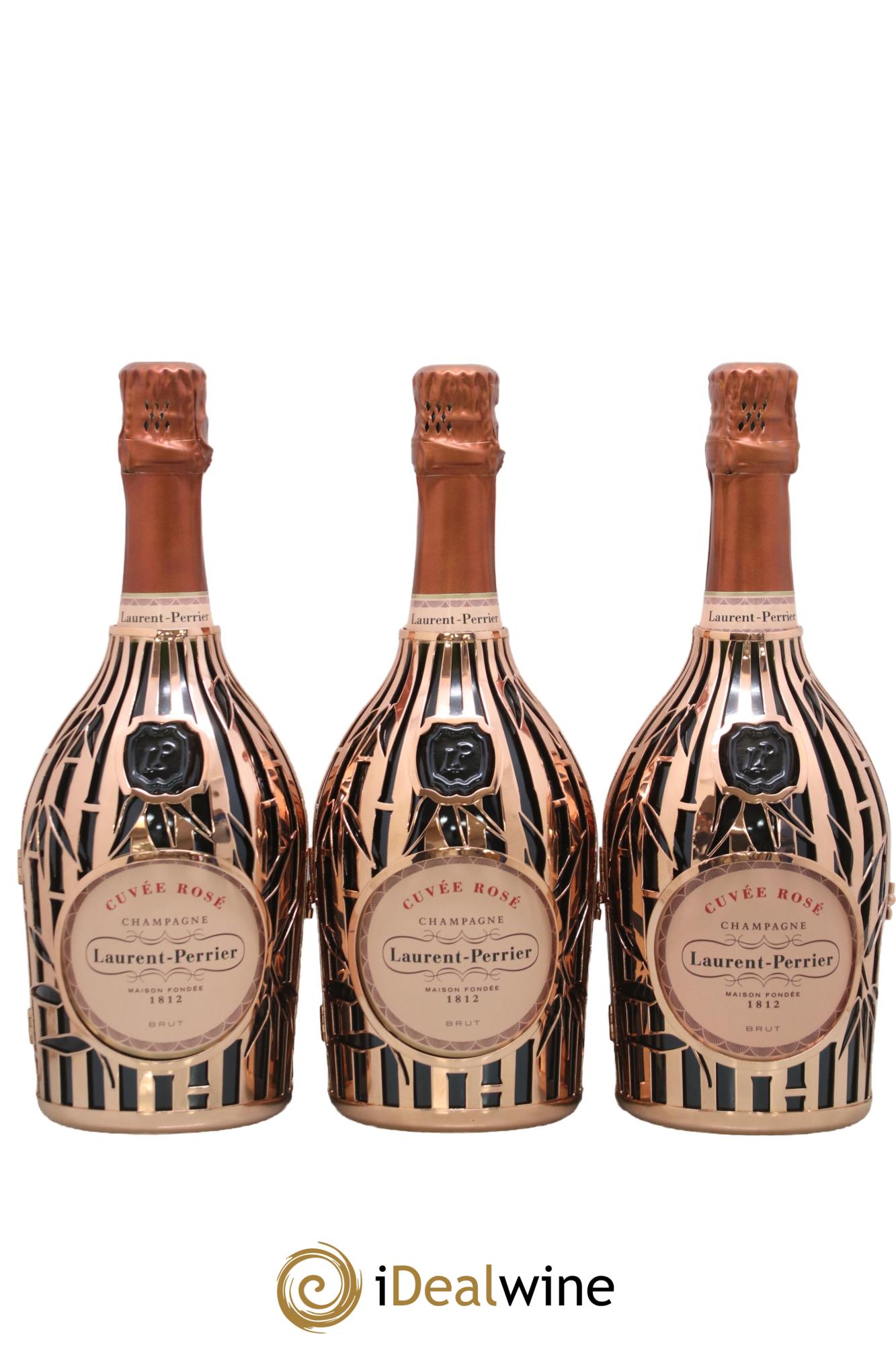 Champagne - Brut La Cuvée Rosé Metal Robe Constellation Laurent Perrier - Lot de 3 bouteilles - 0