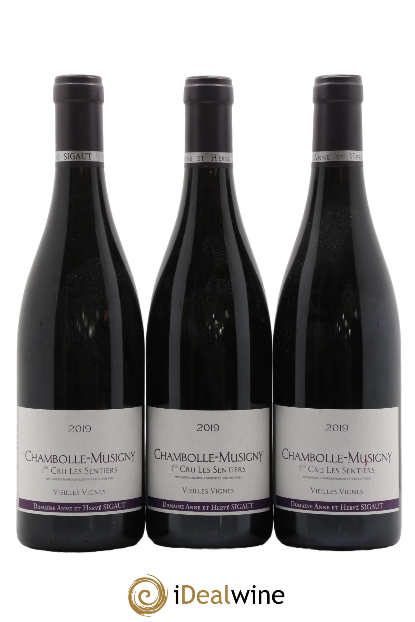 Chambolle-Musigny 1er Cru Les Sentiers Vieilles Vignes Anne et Hervé Sigaut (Domaine) 2019 - Lotto di 3 bottiglie - 0