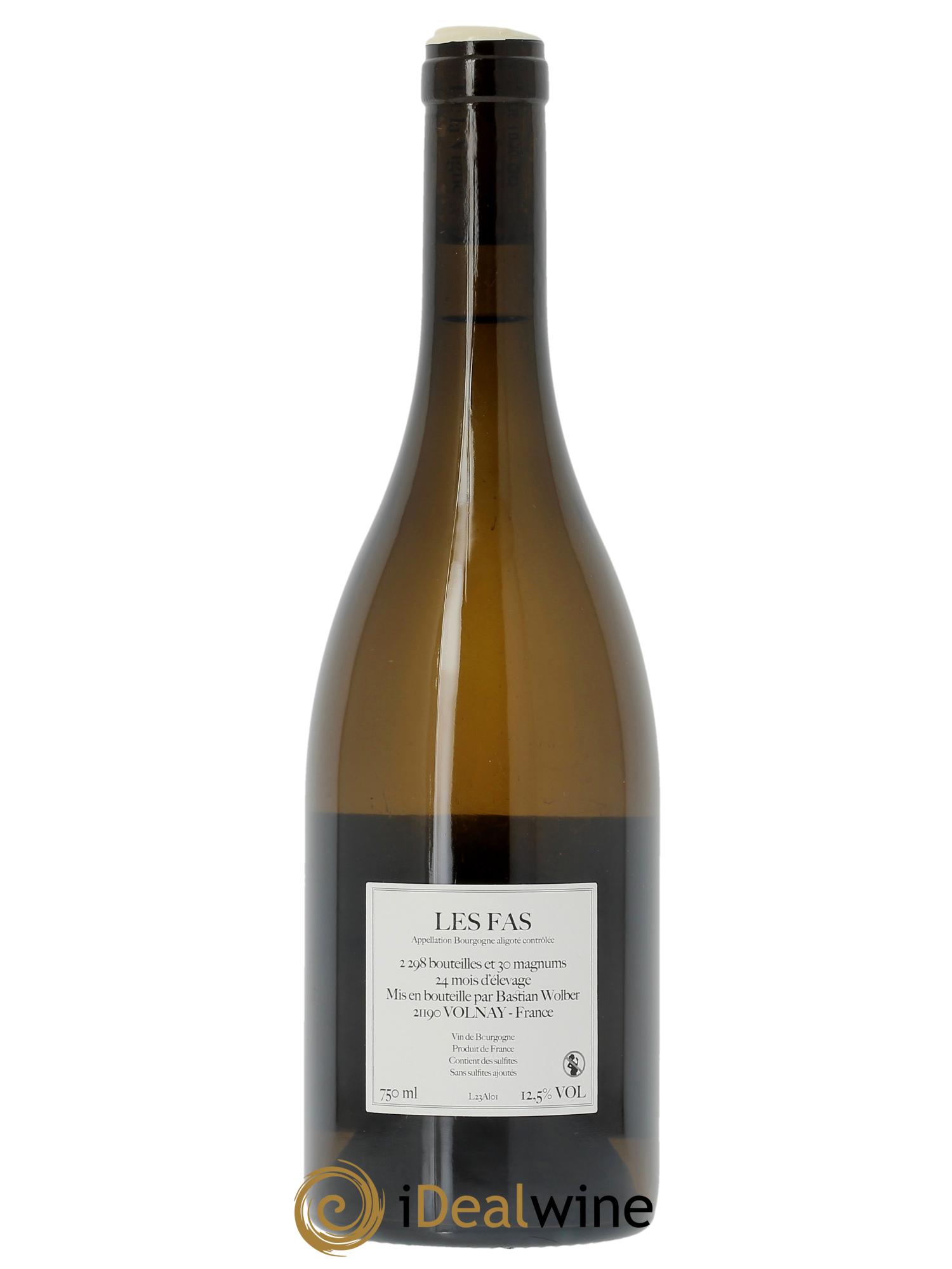 Bourgogne Aligoté Les Fas Bastian Wolber  2023 - Lot of 1 bottle - 1