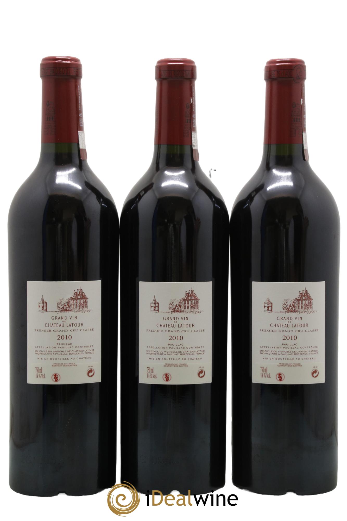 Château Latour 1er Grand Cru Classé 2010 - Posten von 3 Flaschen - 2