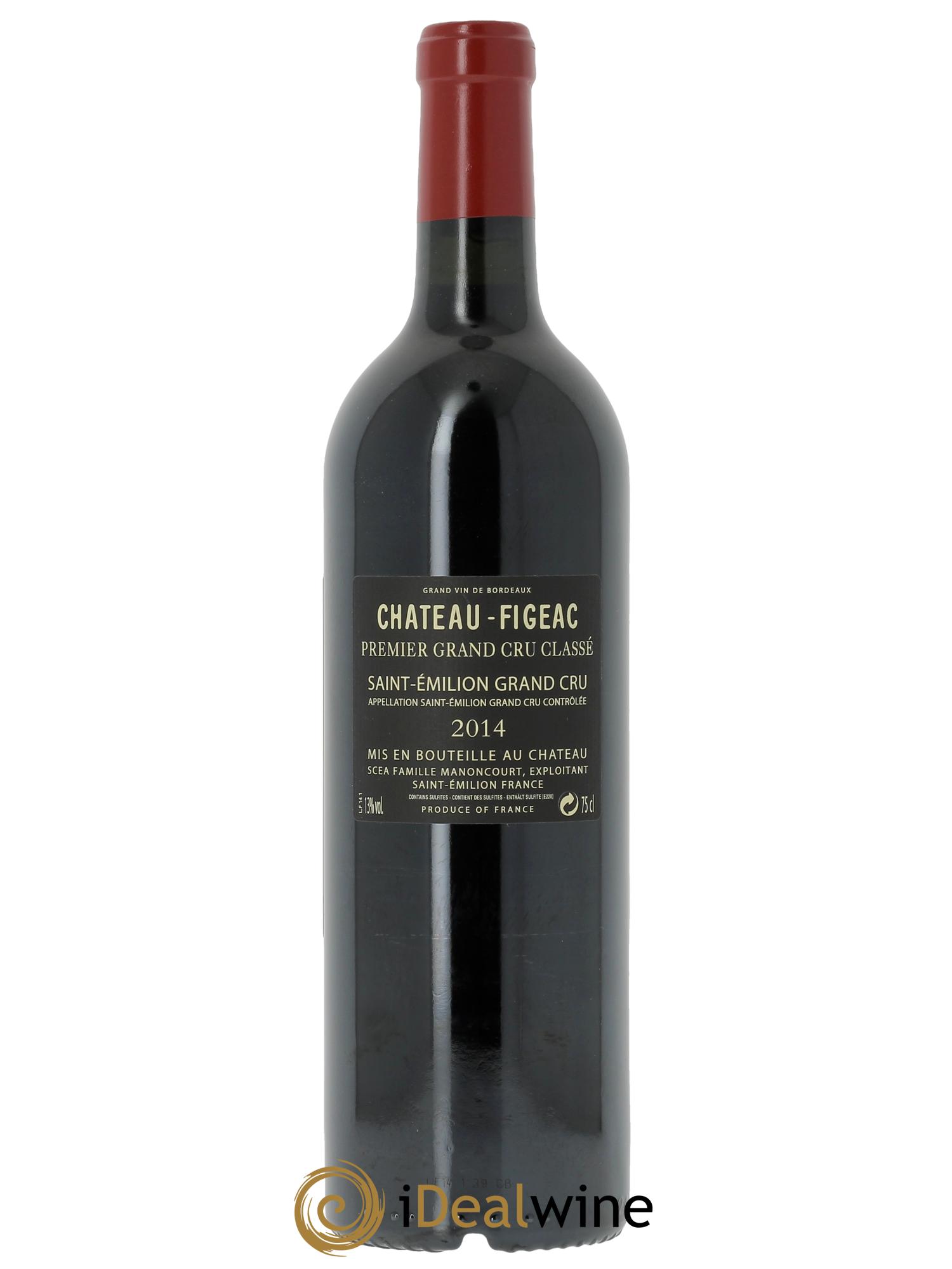Château Figeac 1er Grand Cru Classé A (CBO à partir de 12 bts) 2014 - Lot de 1 bouteille - 1