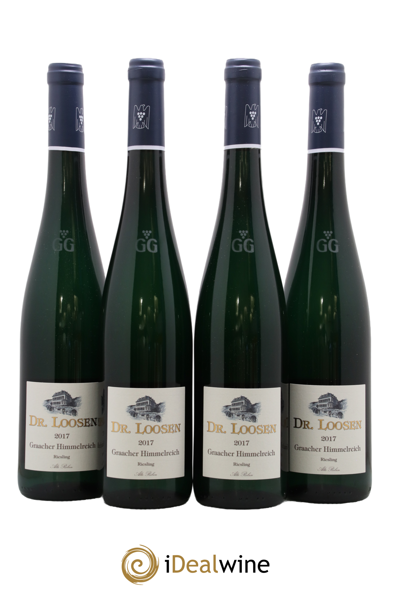 Allemagne Mosel-Saar Graacher Himmelreich Riseling GG Trocken Dr Loosen 2017 - Lot de 4 bouteilles - 0
